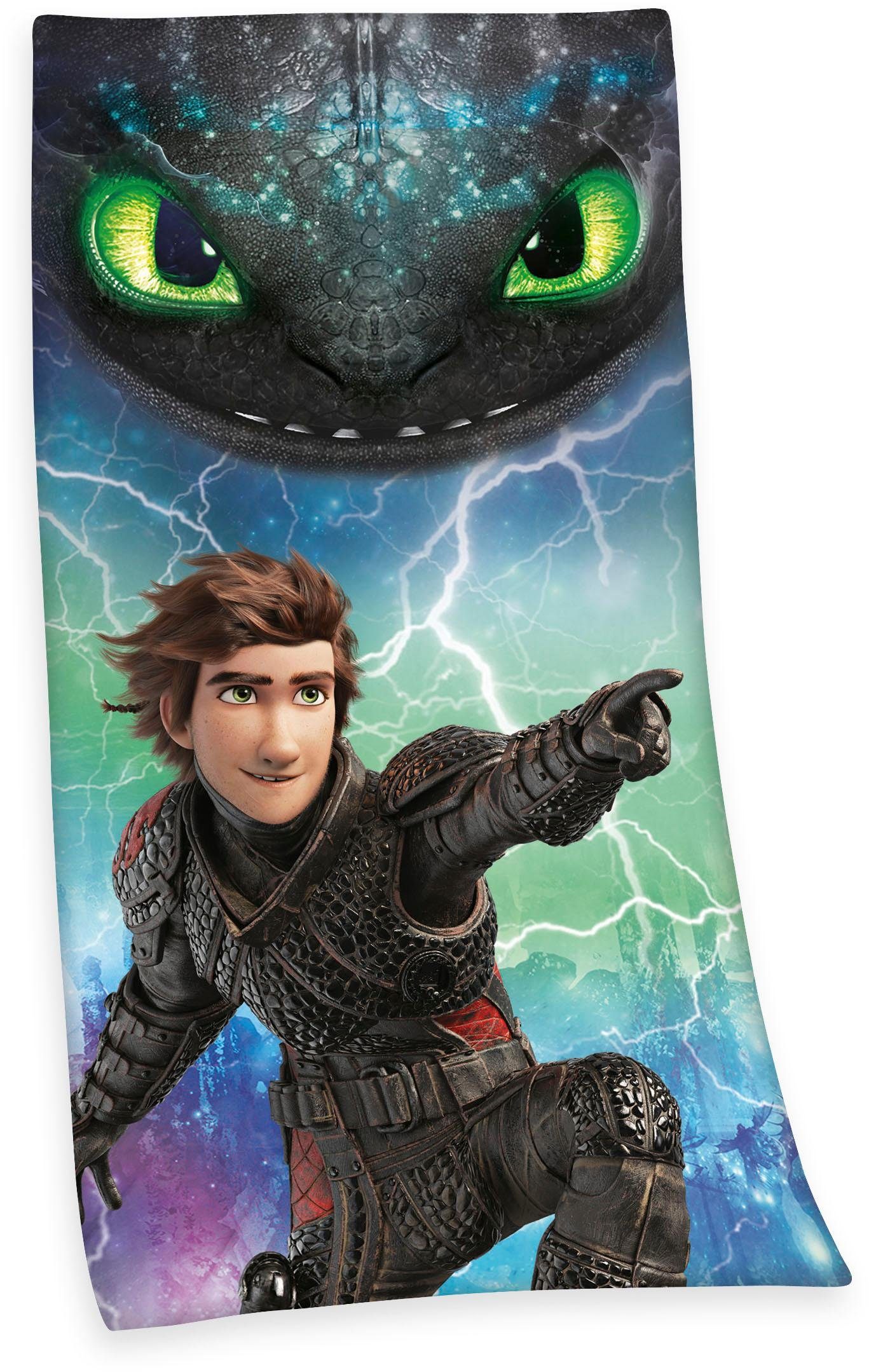 Badetuch Dragons 3, Velours (1-St), mit Drachenmotiv günstig online kaufen