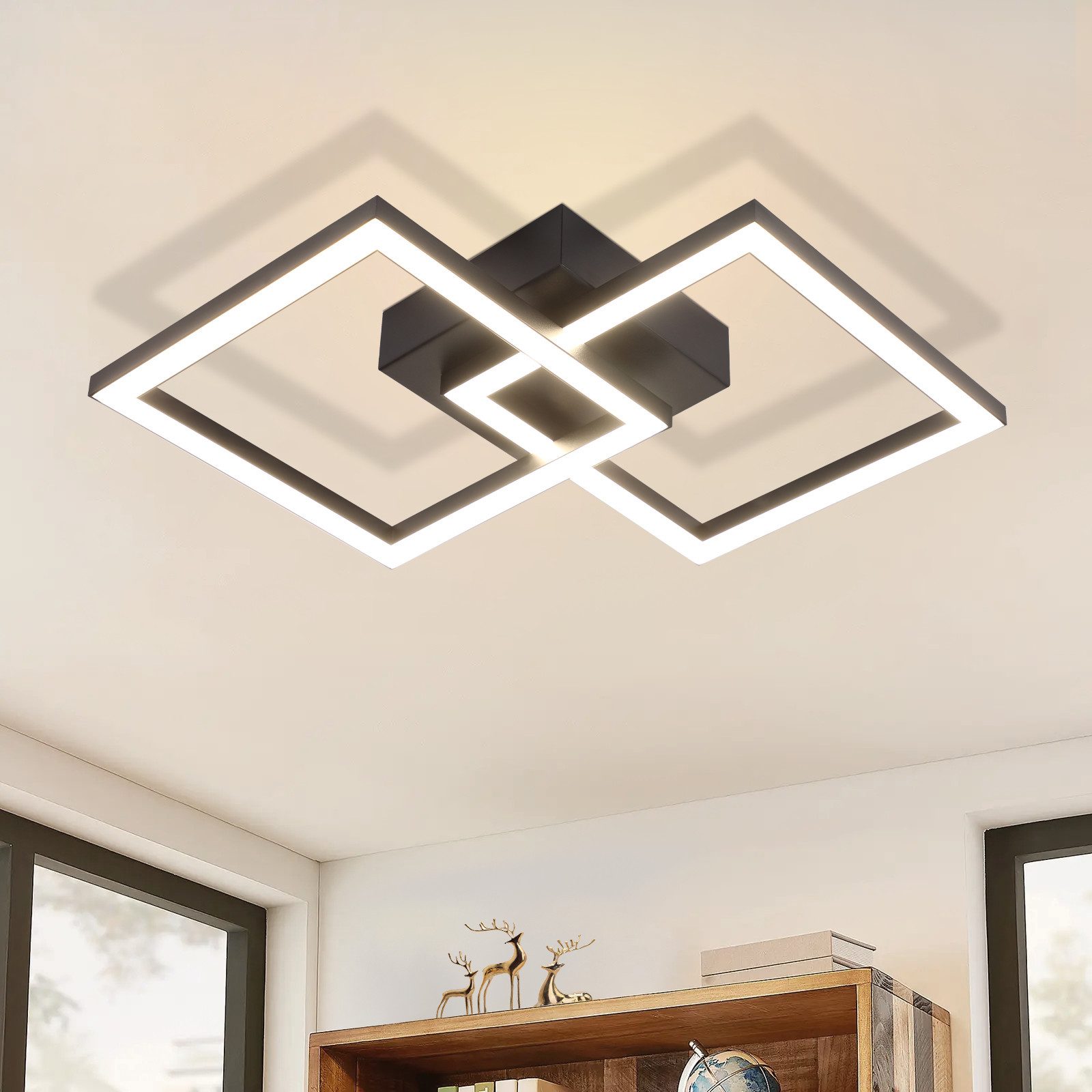 ZMH LED Deckenleuchte Whonzimmer Modern 2 günstig online kaufen