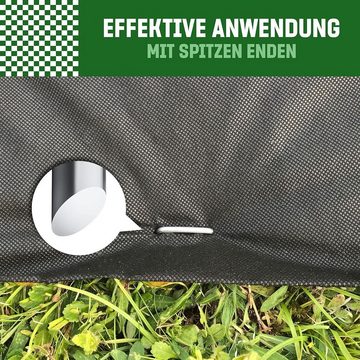 GardenGloss Bodenanker Stahl-Erdanker: Ø3mm - 150mm x 30mm für Unkrautvlies, Zaun, Camping, (25-St)