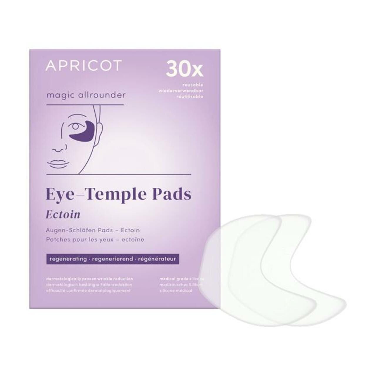 Apricot Augenmaske Eye & Temple Pad Ectoin „magic allrounder“ aus medizinischem Silikon -, für Alle Hauttypen vegan