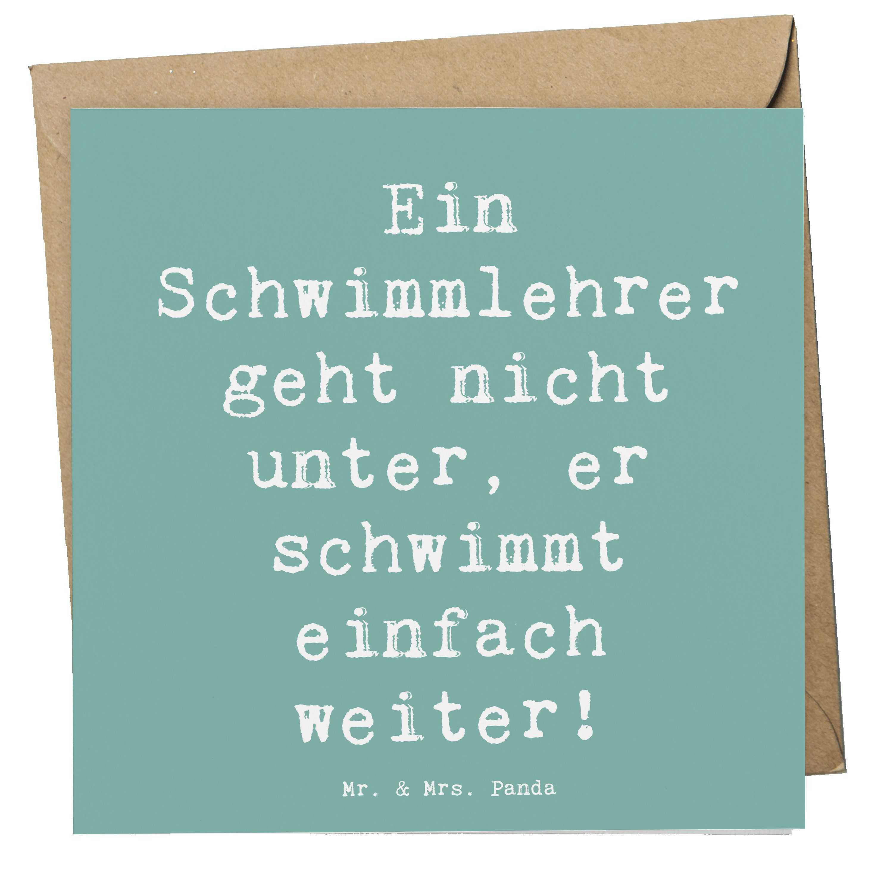 Grußkarte Schwimmlehrer Motivation - Meeresbrise - Geschenk, unermüdlicher Geis