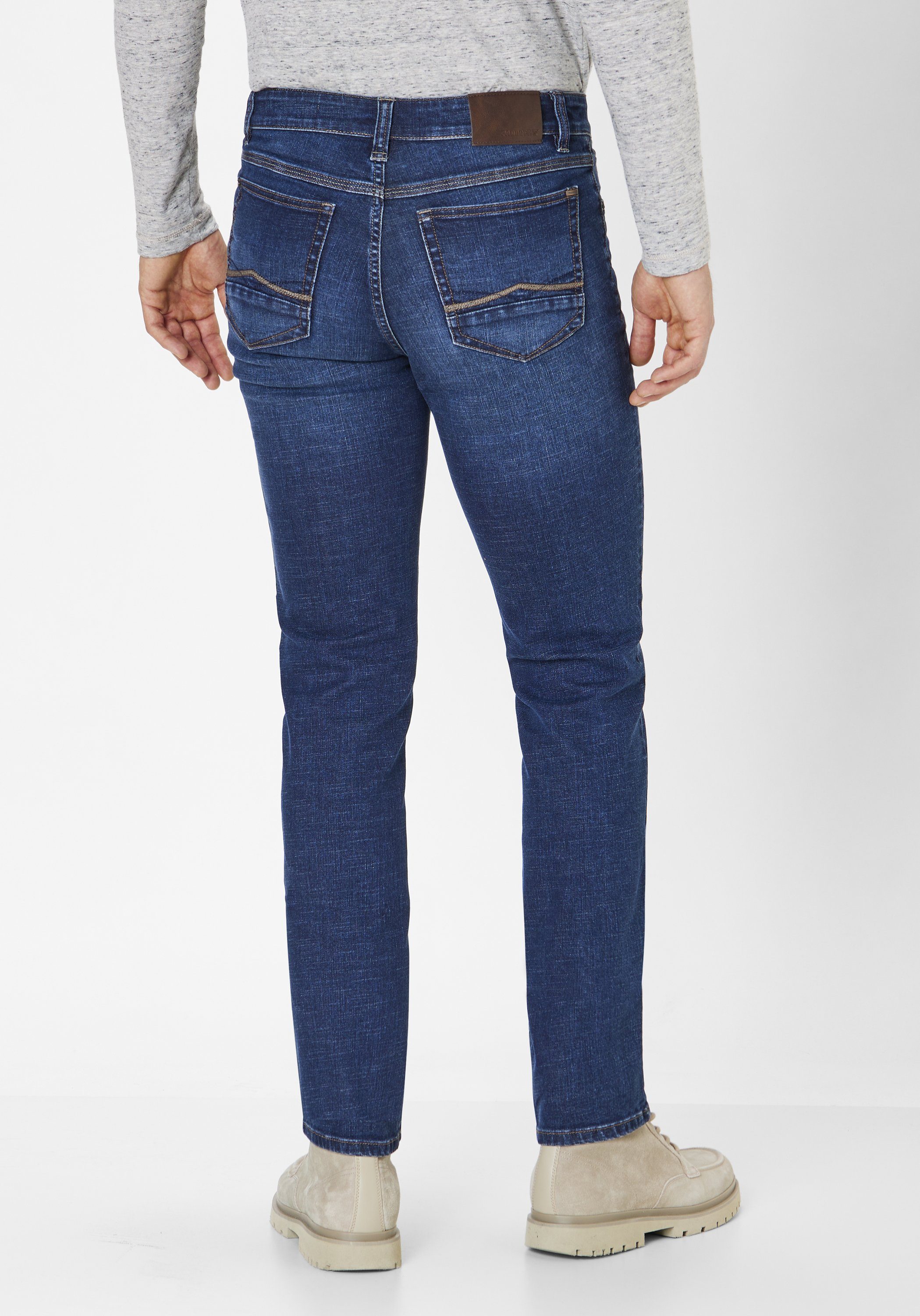 blue medium soft Slim-Fit PIPE PIPE Elastische Paddock's use Slim-fit-Jeans Jeans