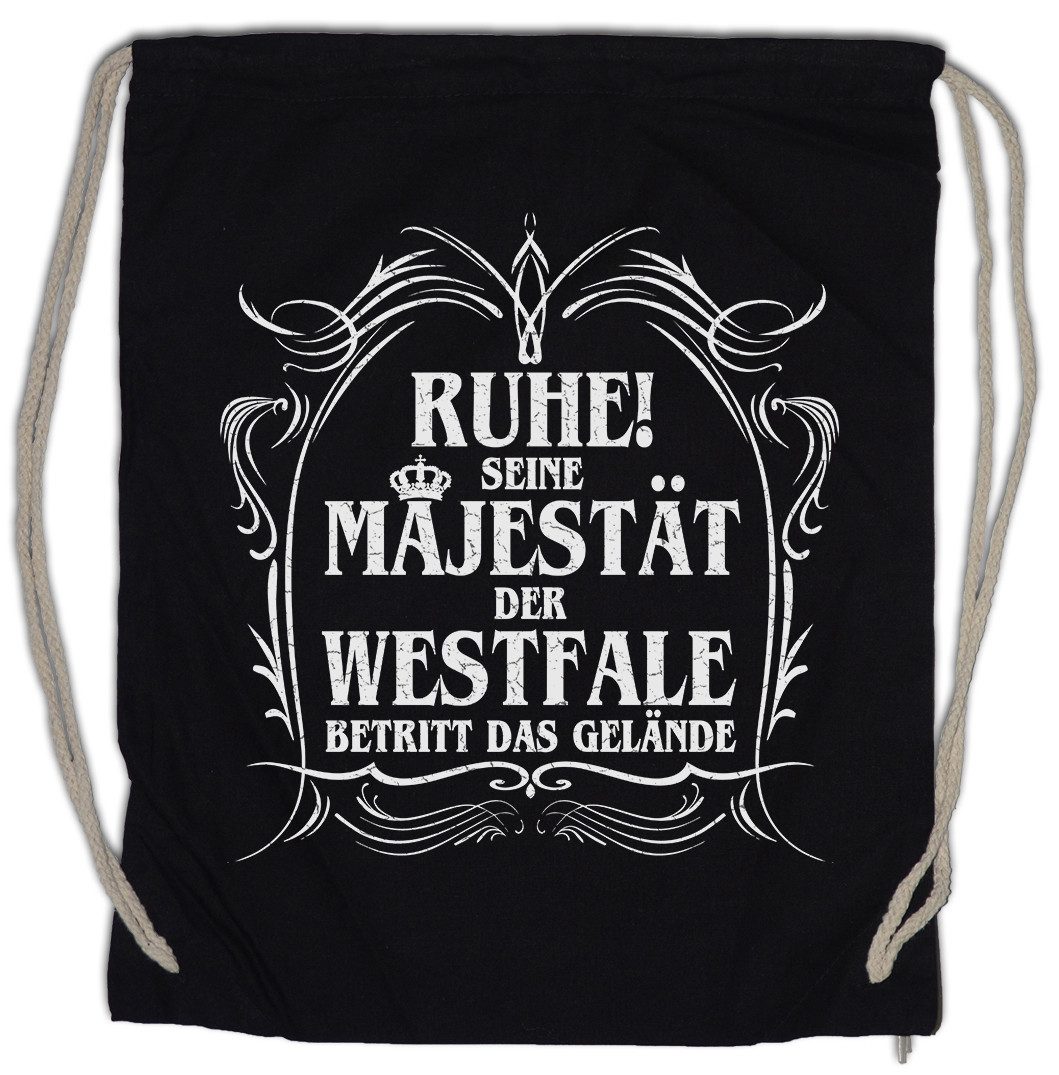 Turnbeutel Seine Majestät Der Westfale Turnbeutel NRW Nordrhein Münster Spaß Fun