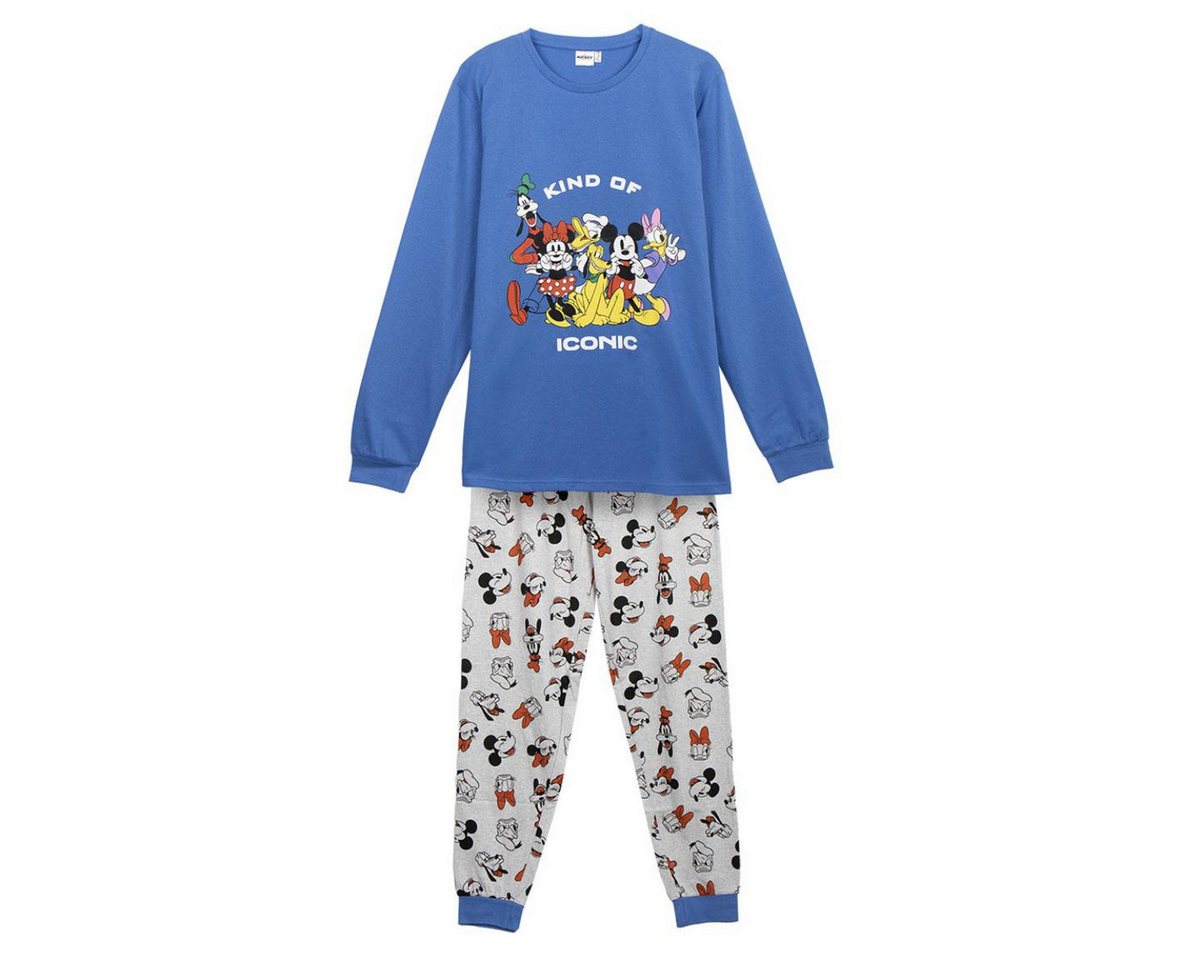 Cerda Pyjama Mickey Mouse Herren Langarm– Single Jersey Baumwolle Schlafanzug