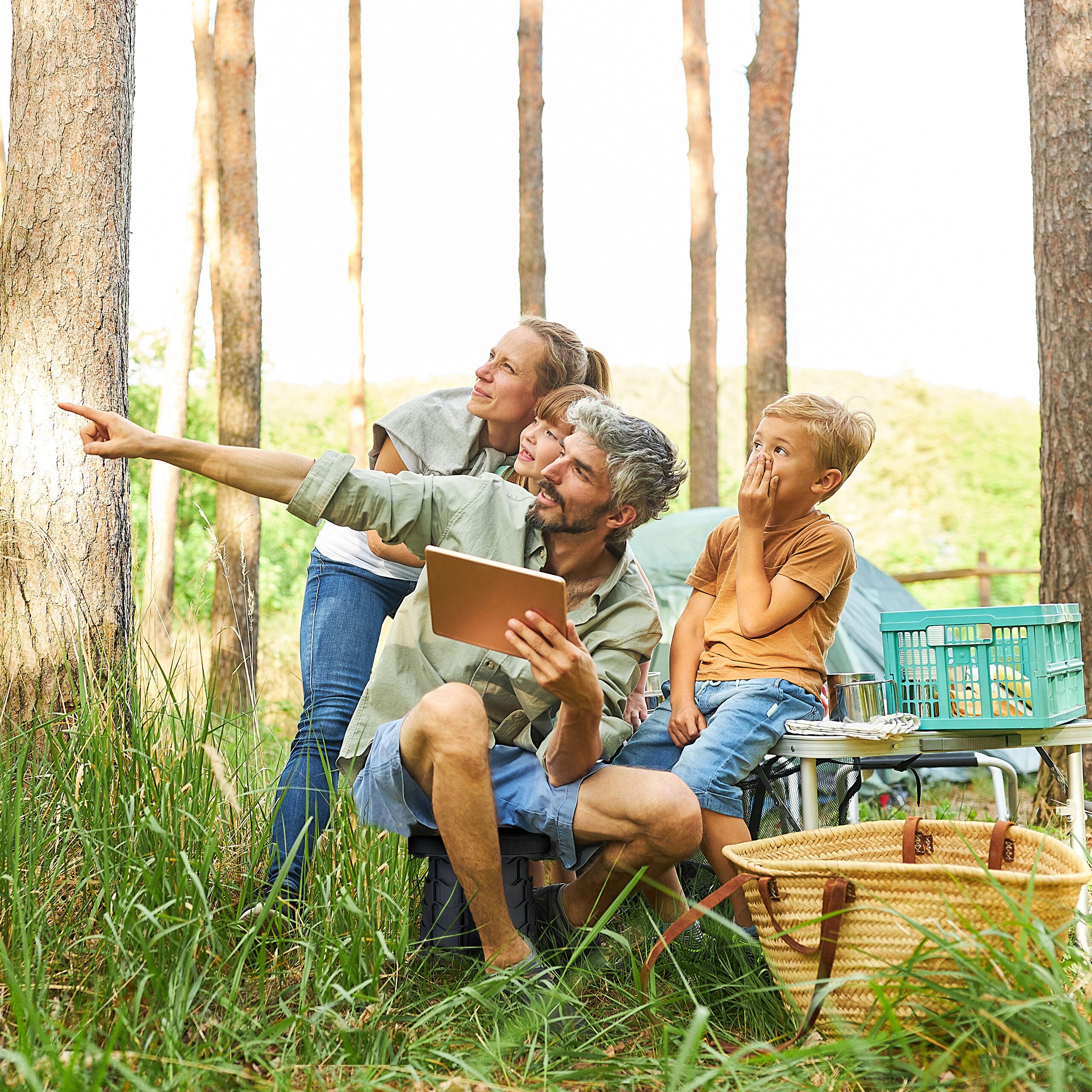 relaxdays Campinghocker Teleskophocker Camping im 2er Set (2 St), schwarz – Bild 3 von 5