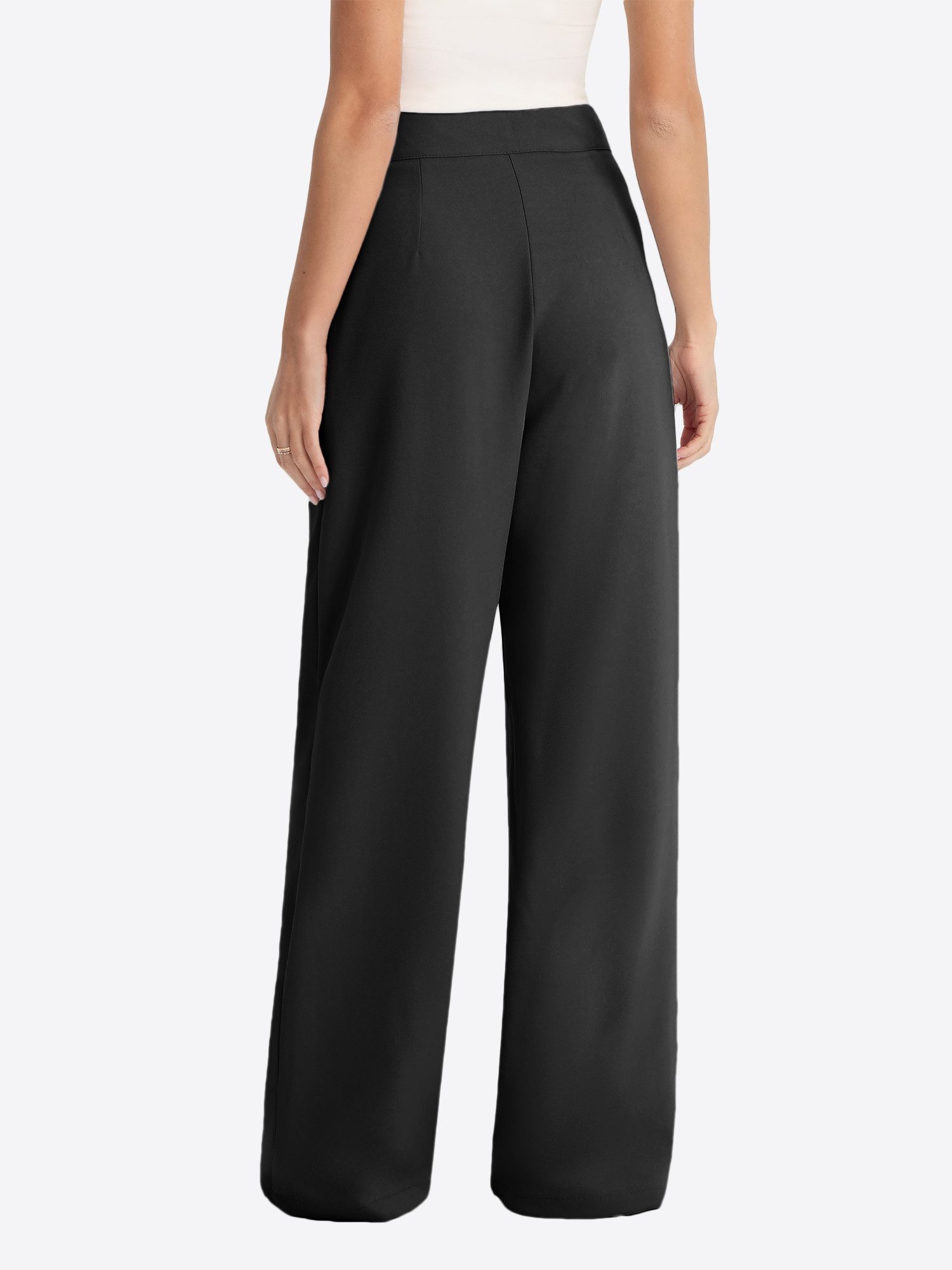 Imily Bela Marlene-Hose Damen Businesshose weitem Anzughose (Packung, 1-tlg., 1per-Pack) Mit Gürtel