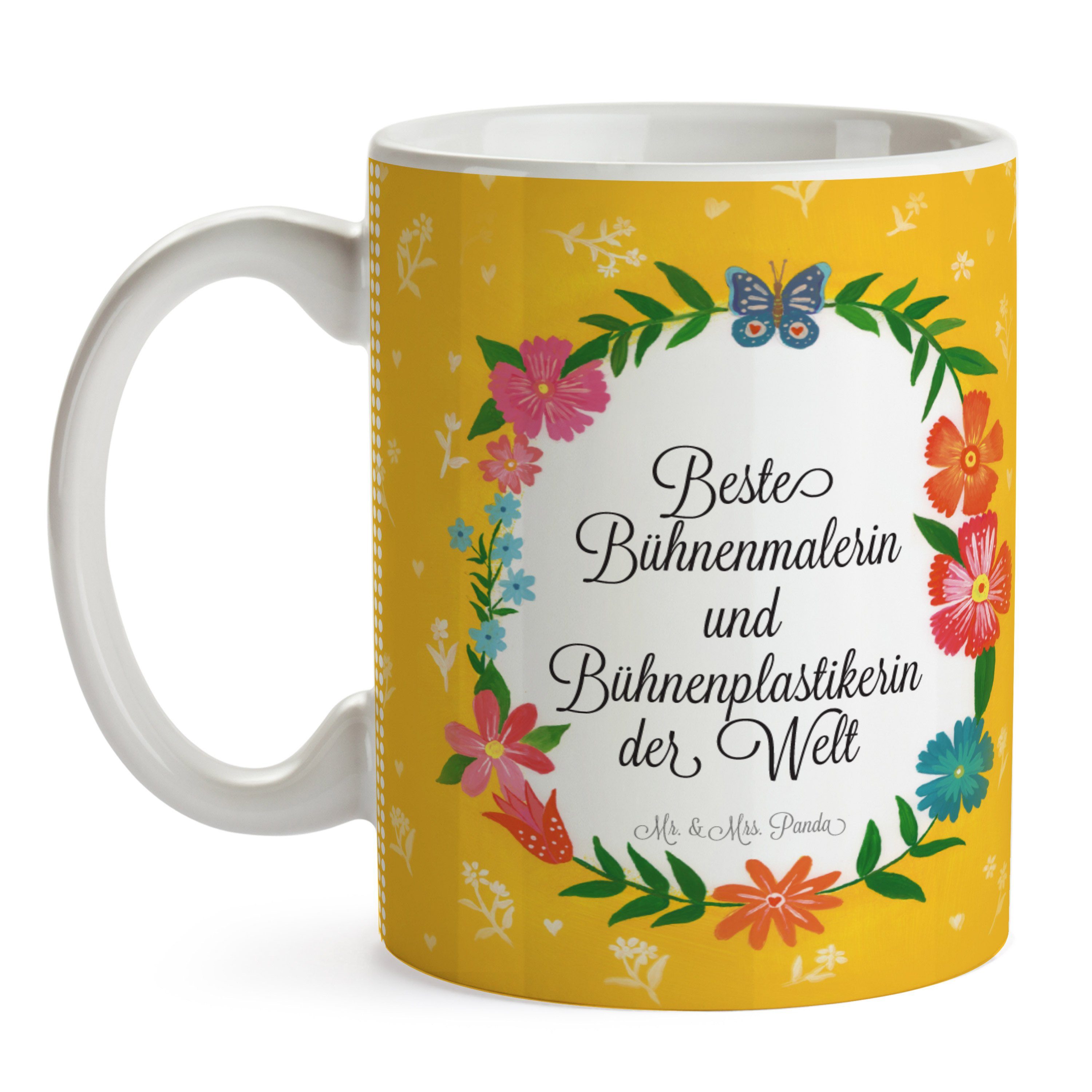 Keramik Mr. Diplom, Bühnenplastikerin Tasse Bühnenmalerin Mrs. - & Geschenk, Panda und Sprüche, Tasse
