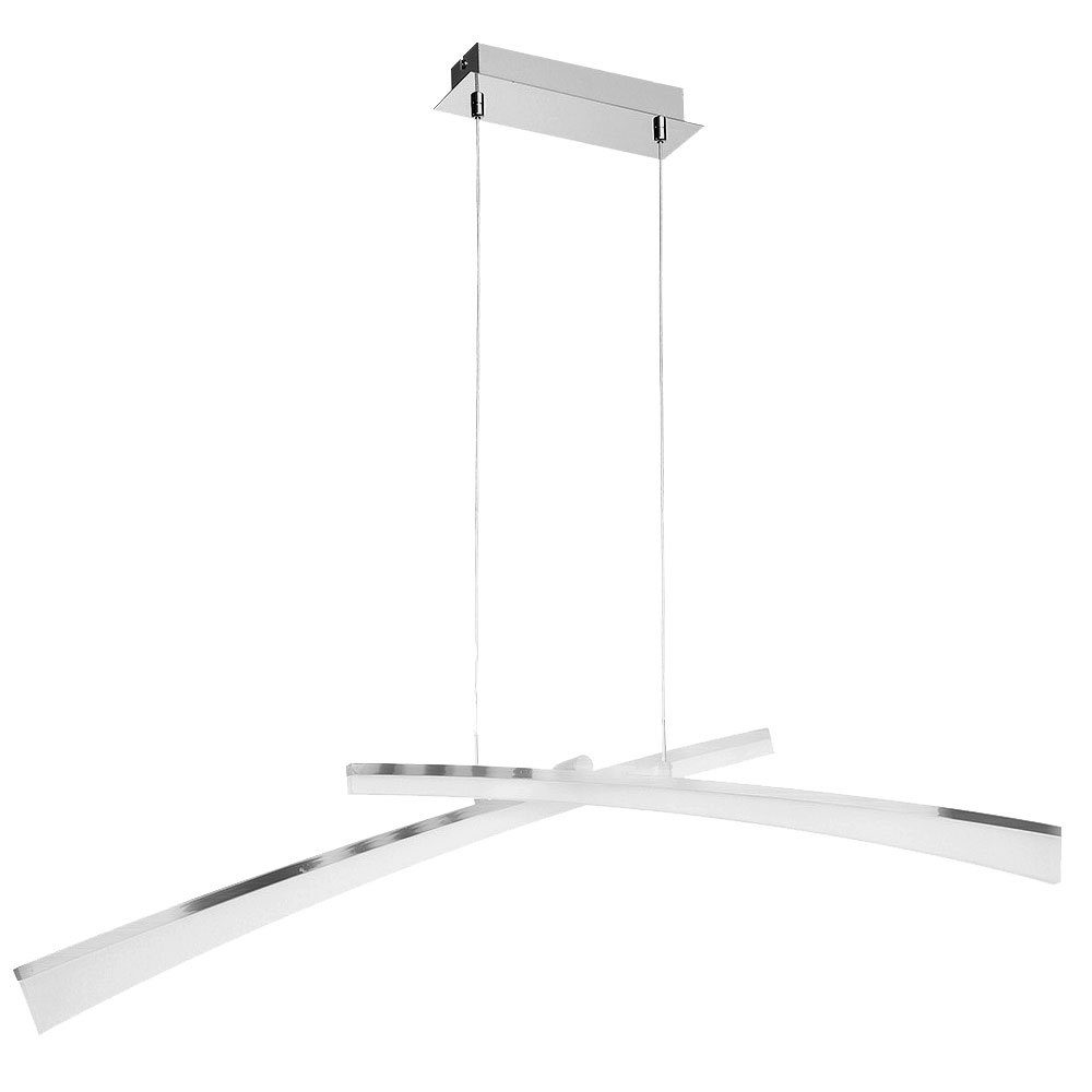 WOFI LED-Hängeleuchte, LED-Leuchtmittel fest verbaut, Warmweiß, LED Hängeleuchte Esstisch Pendelleuchte silber Modern