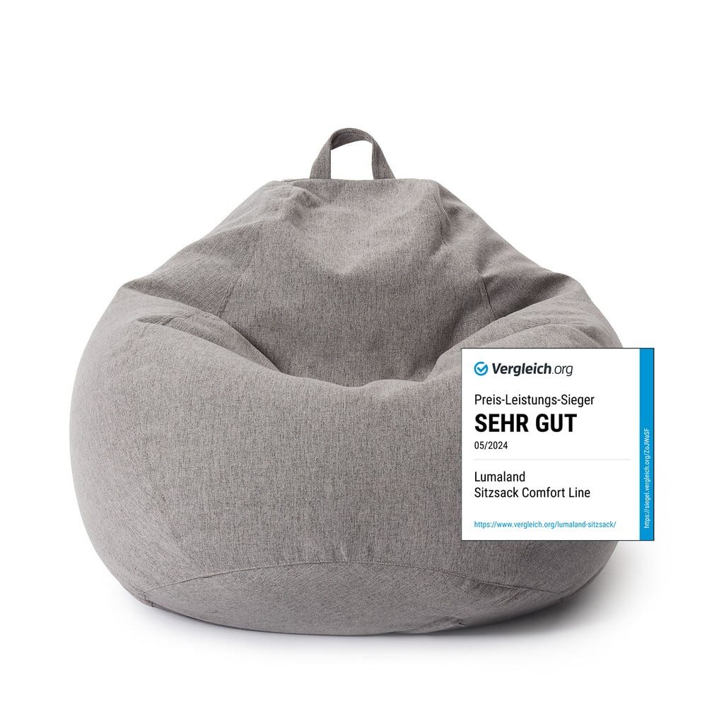 Lumaland Sitzsack Comfort Line, Indoor Beanbag 90x110x50cm mit 1,9 Mio. EPS günstig online kaufen