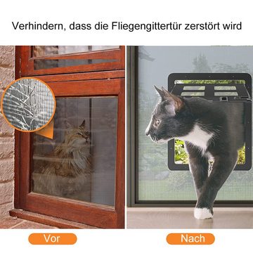 NUODWELL Katzenklappe Anti-Falling Hund Tür für Bildschirm Tür mit magnetischen Klappe