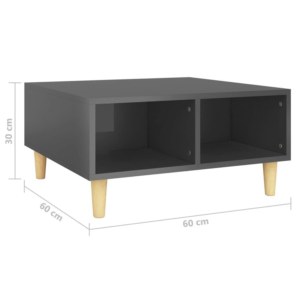 Couchtisch 3009521 (LxBxH: möbelando in 60x60x30 cm), Hochglanz-Grau