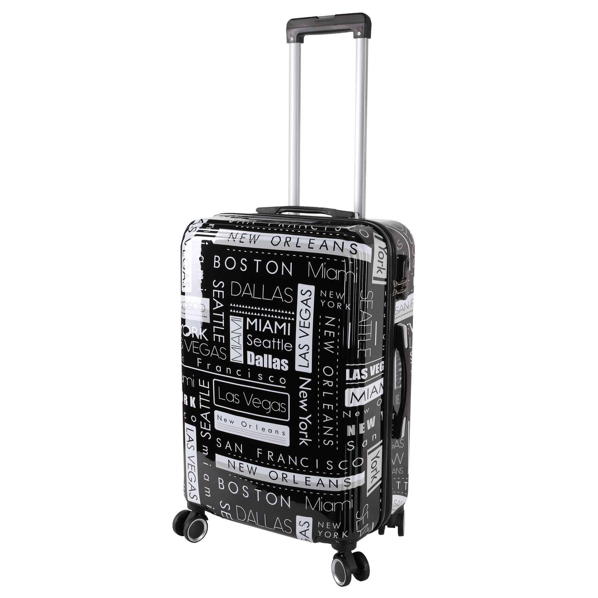 Hartschalen-Trolley Reisekoffer Hartschalenkoffer 4 Doppelrollen Trolley Koffer