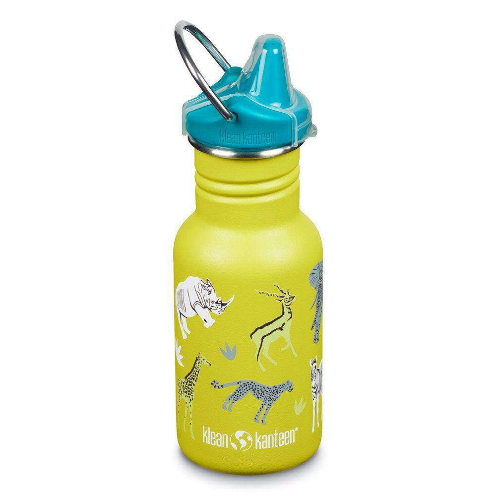 Klean Kanteen Trinkflasche Edelstahl - 355ml Kid Kanteen® mit Sippy Cap Safari
