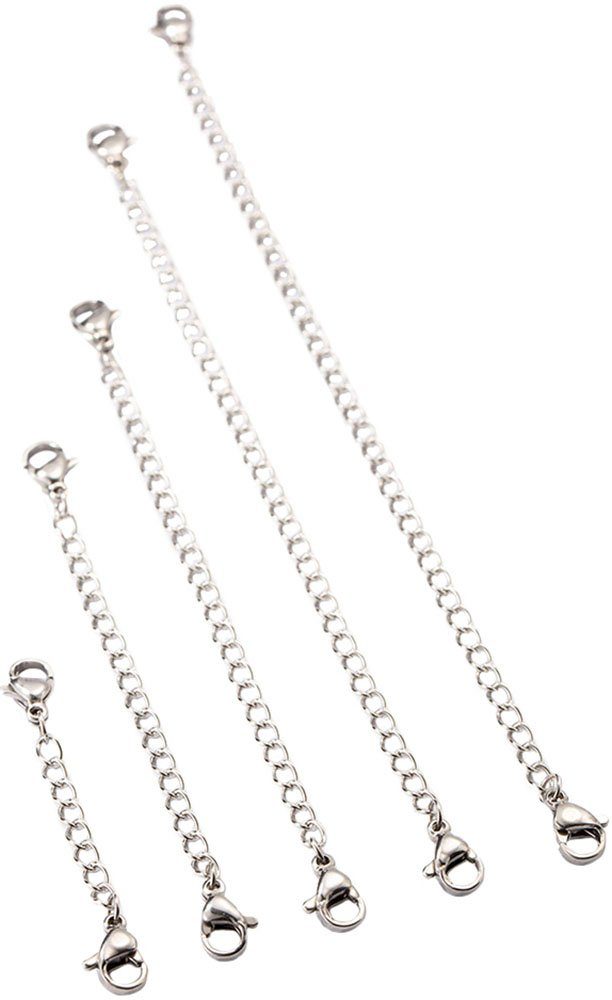 Firetti Kettenverlängerung Schmuck Geschenk Verlängerung für Armbänder, Ketten und Fußketten (Set, 5-tlg), Made in Germany