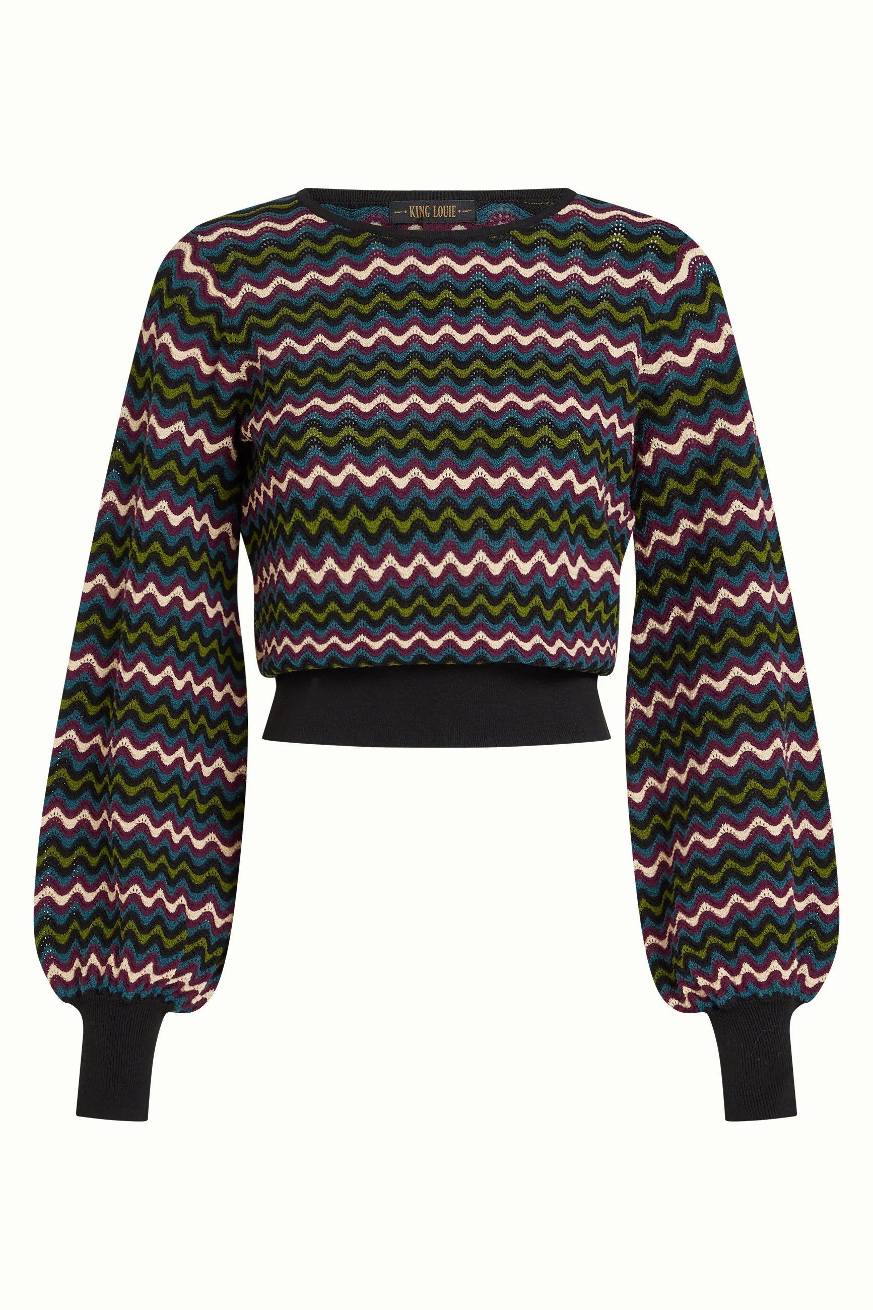 King Louie Strickpullover Bell Top Wyler