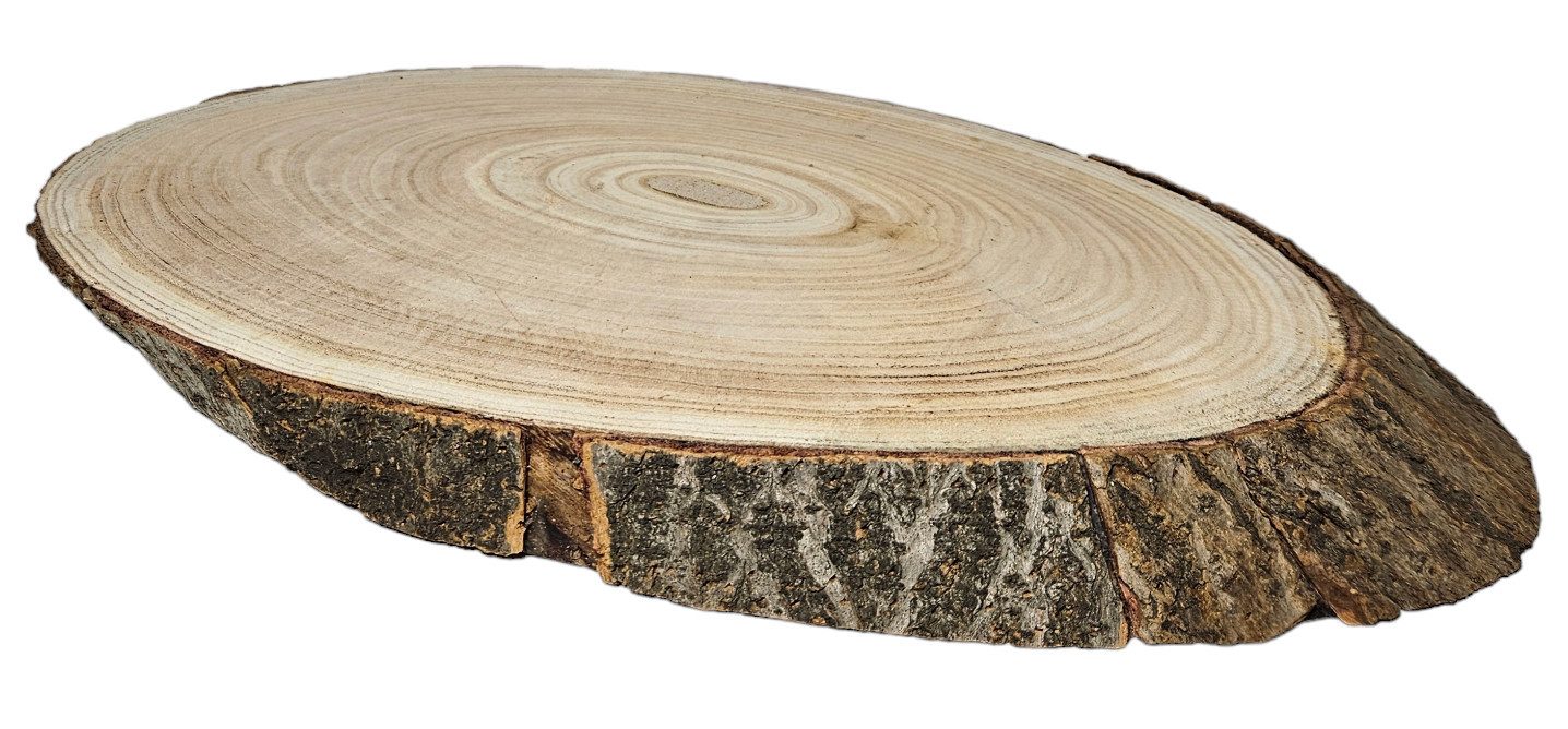 Meinposten Dekoschale Baumscheibe Brett oval Holzbrett günstig online kaufen