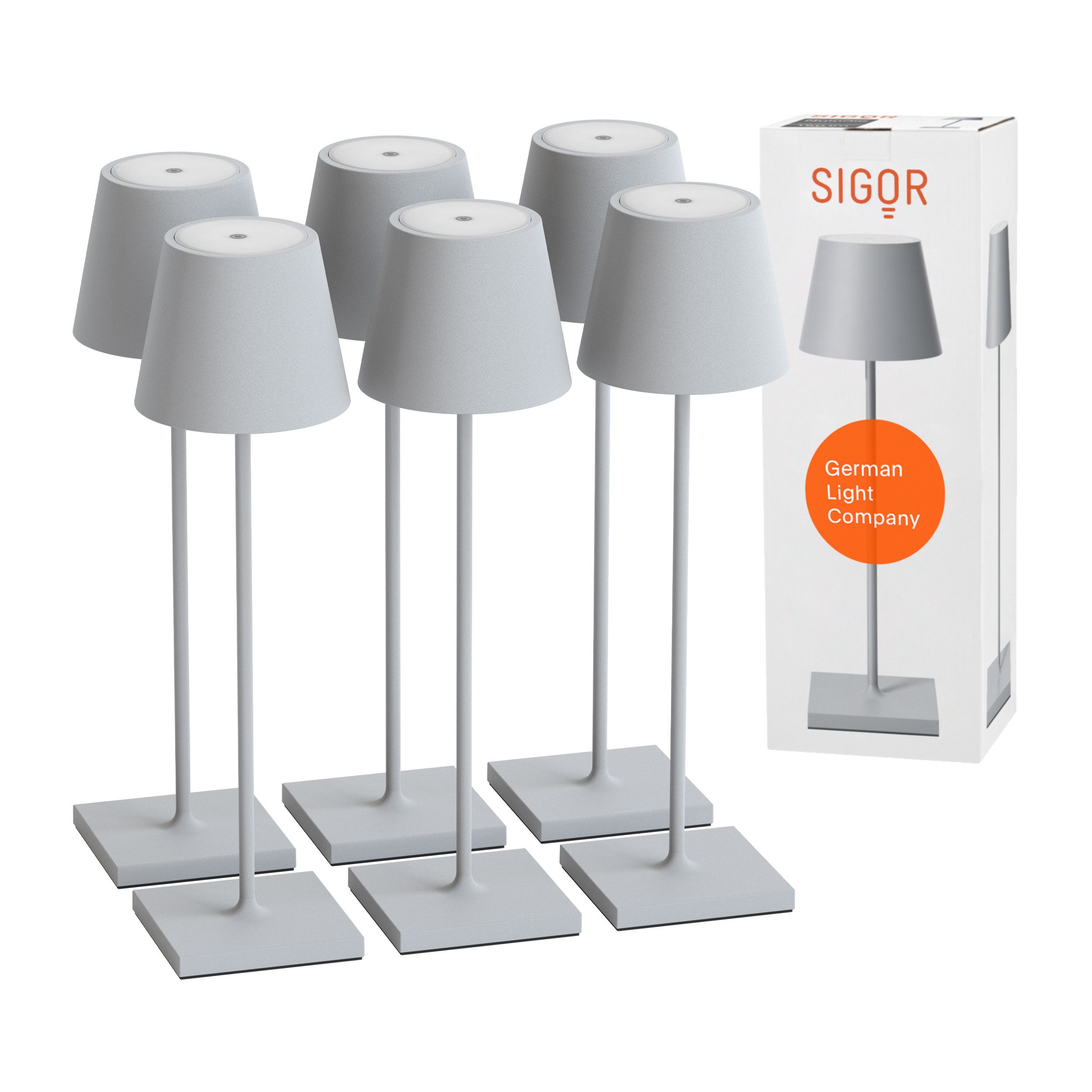 SIGOR LED Tischleuchte, Dimmbar, LED fest integriert, 2.700 + 2.200 K
