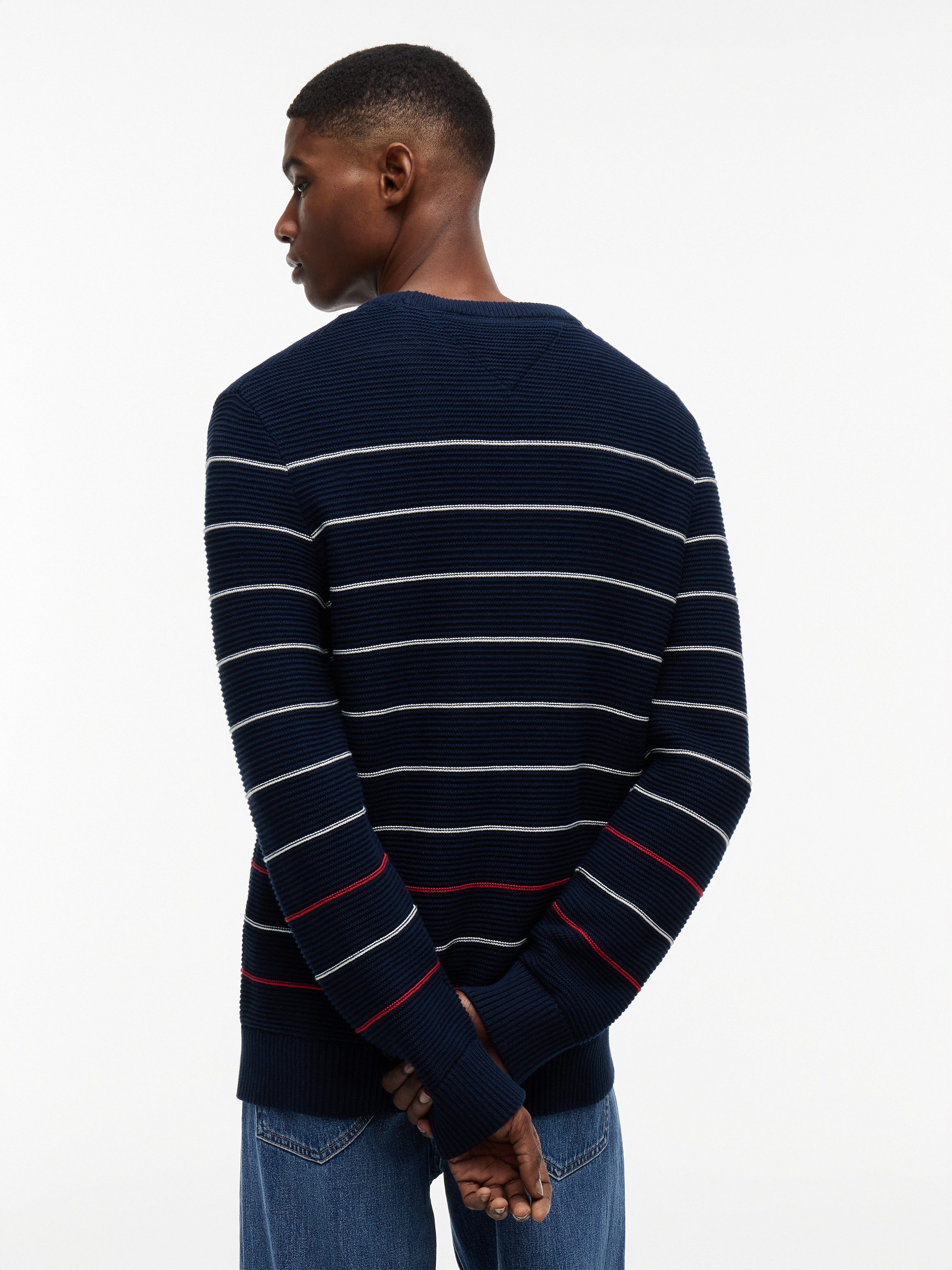 Tommy Jeans Strickpullover TJM SLIM STRIPE SWEATER