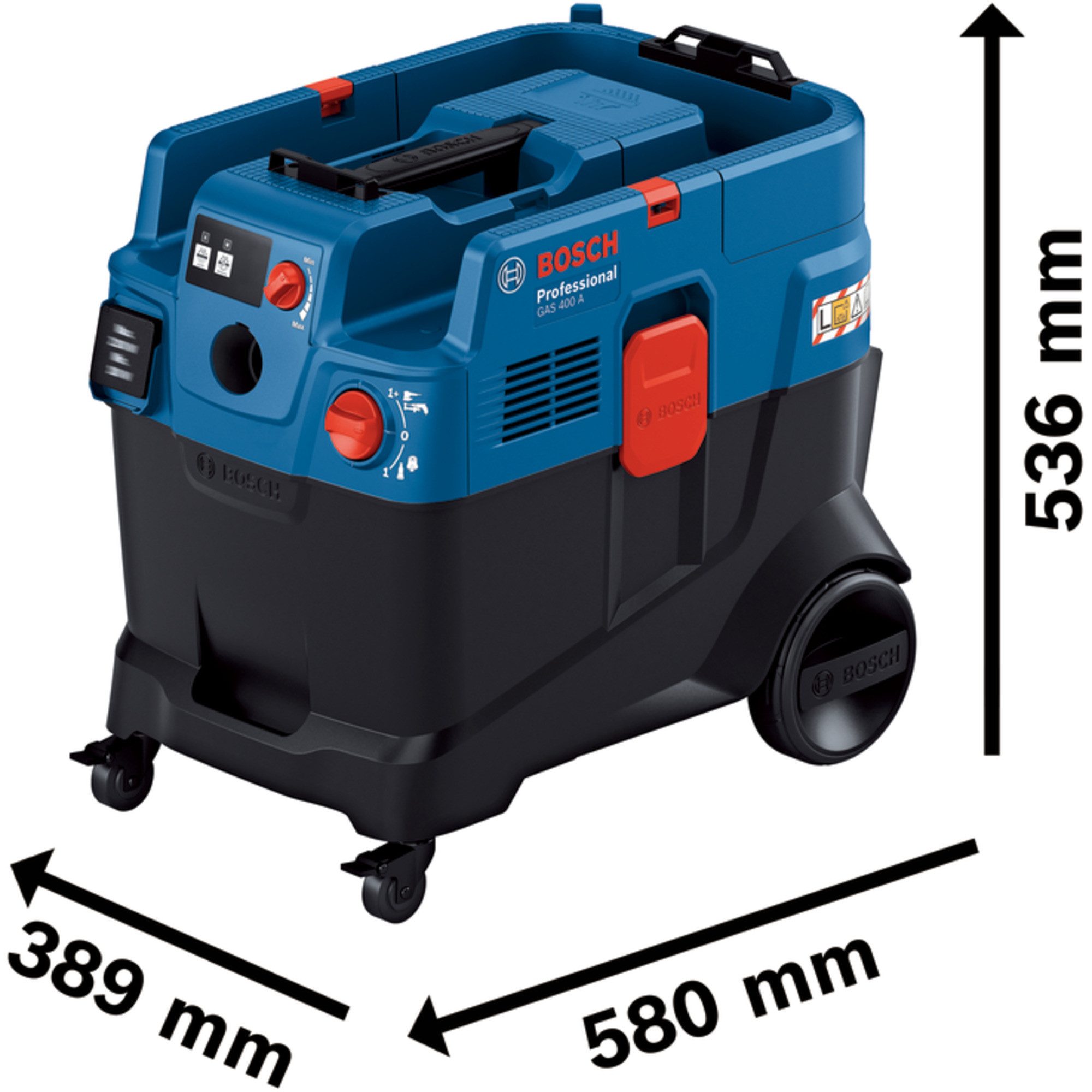 Bosch Professional Bodenstaubsauger Bosch Professional GAS 400 A Professional, 1200 W, Mit Filterbeutel