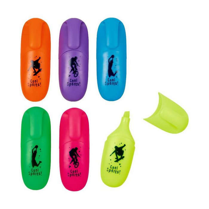 Spiegelburg Marker Mini-Textmarker Neon Cool Sports! 6 Farben