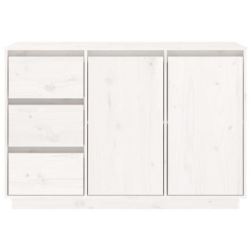 vidaXL Sideboard Sideboard Weiß 111x34x75 cm Massivholz Kiefer (1 St)