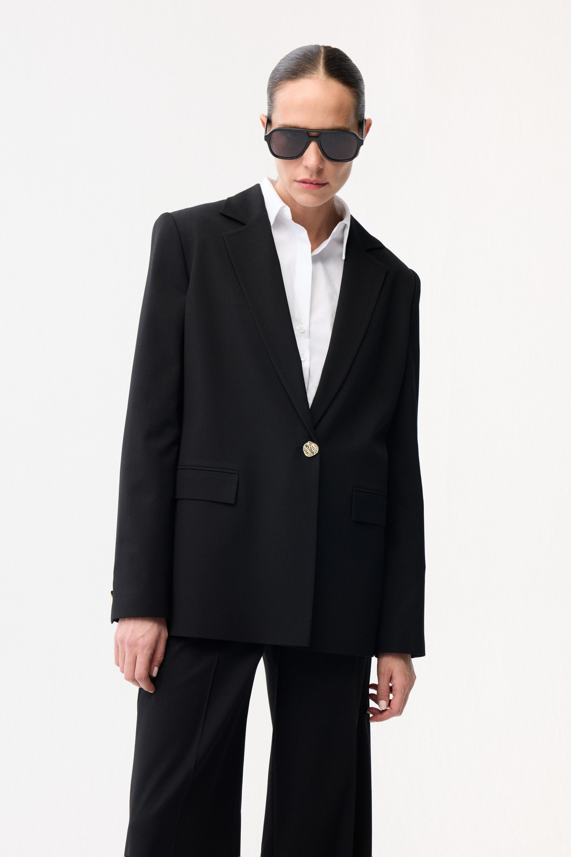adL Jackenblazer Ein-Knopf-Jacke