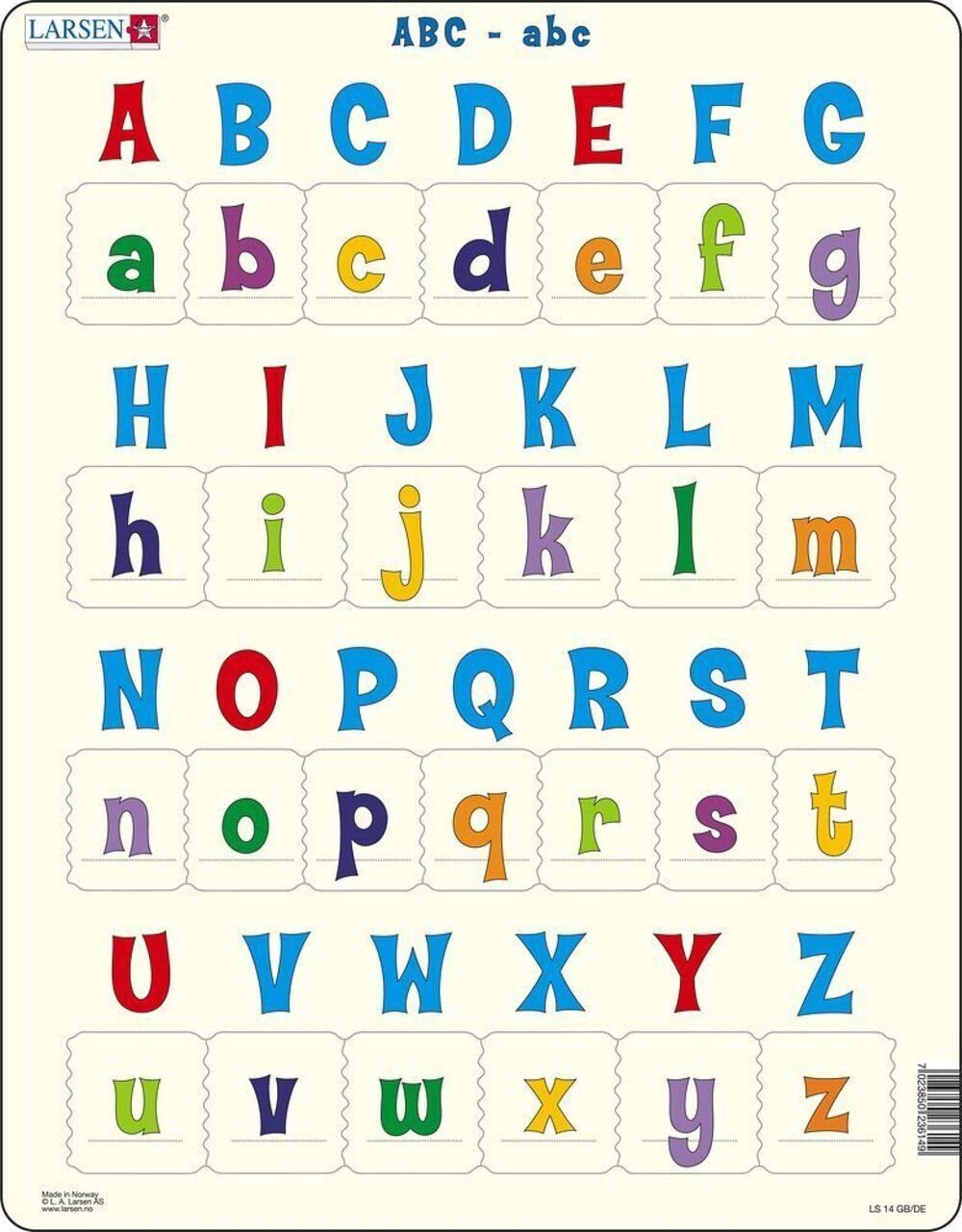 Media Verlag Puzzle ABC-abc (Kinderpuzzle), 29 Puzzleteile