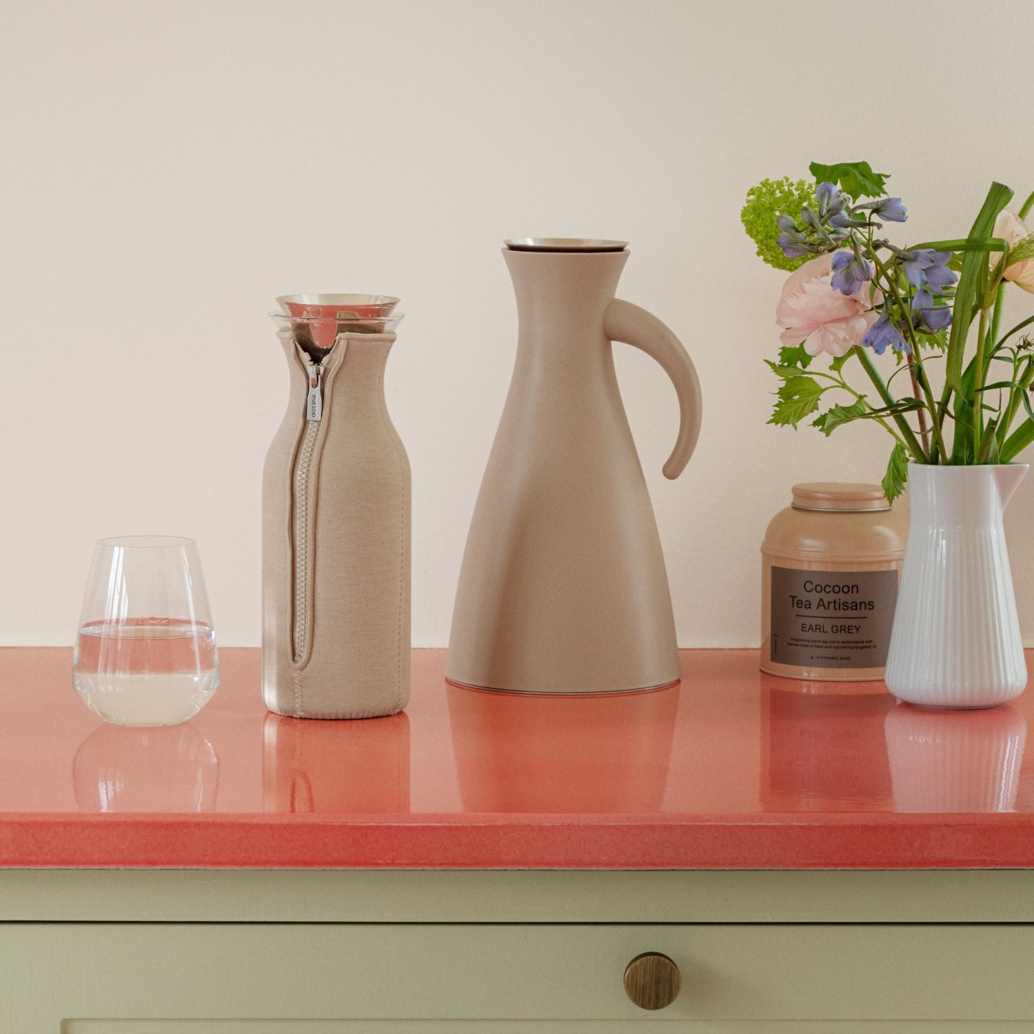 Eva Solo Karaffe Kühlschrankkaraffe Caramel Cream