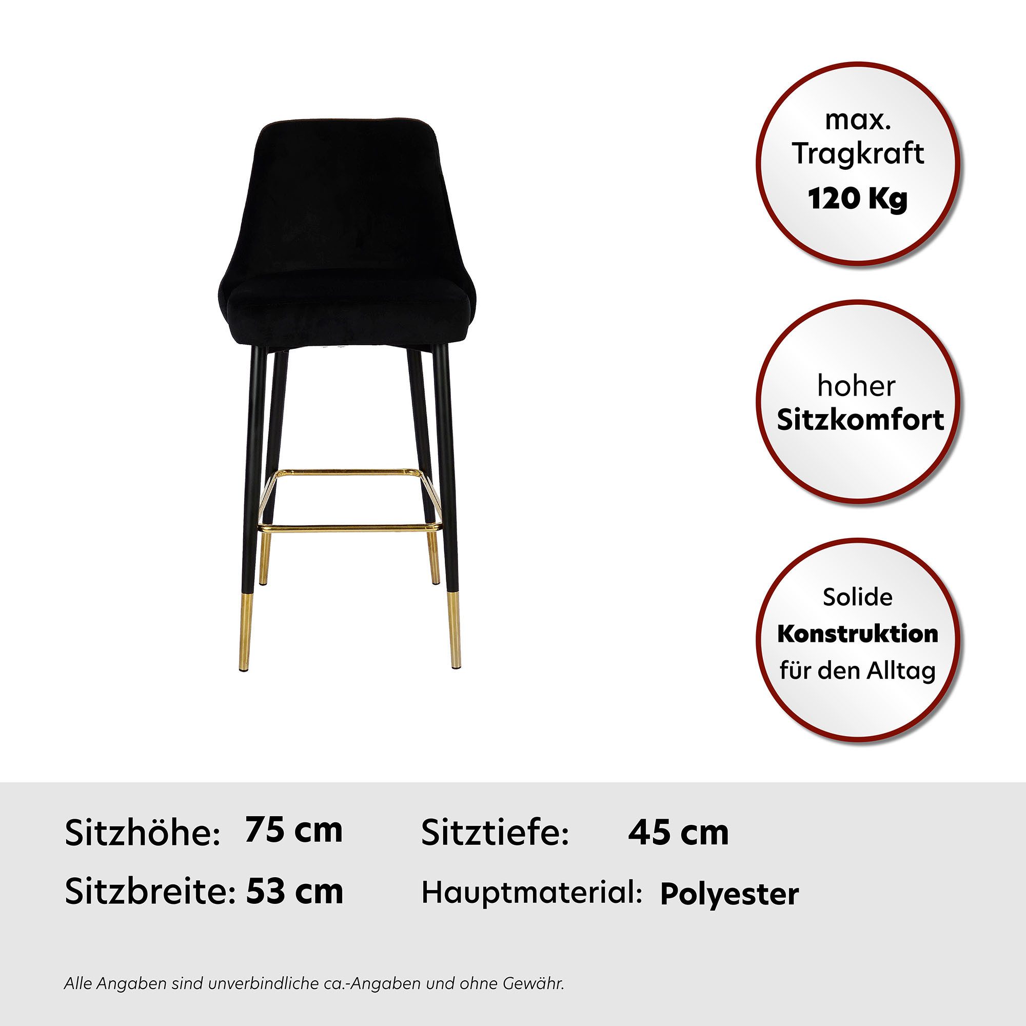 Kayoom Hochstuhl Barstuhl Mojo, gesteppte Rückenlehne (1 St), modern, elegant, Unaufdringliche moderne Farbauswahl