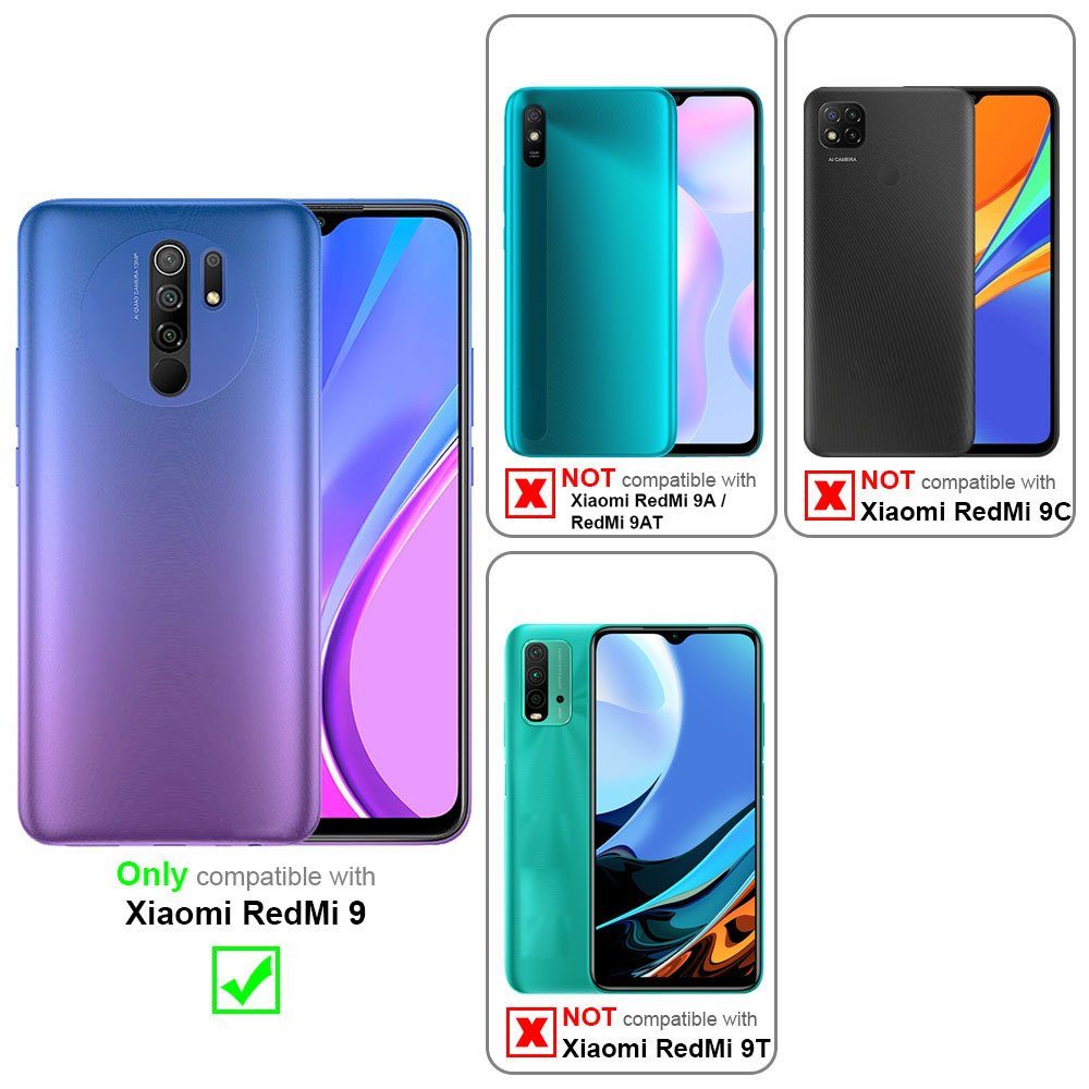 Cadorabo Handytasche für Xiaomi RedMi 9 Tasche (1-tlg), Handytasche mit Gürtelclip Hülle mit Karabinerhaken