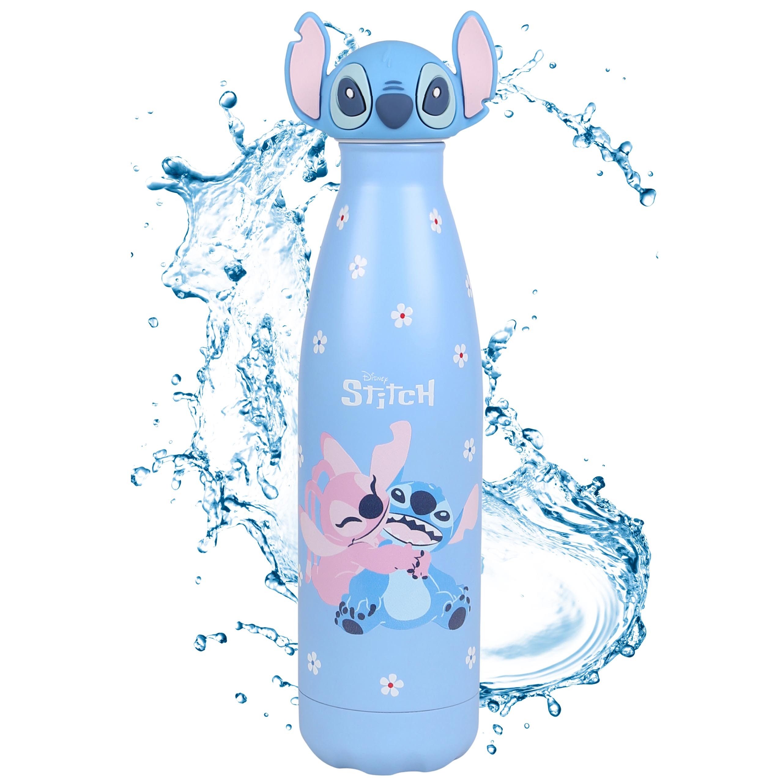 Disney Trinkflasche Disney Stitch Thermoflasche aus Edelstahl, 500 ml, Schule und Freizeit