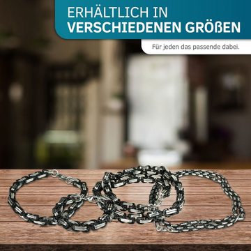 König Design Kette ohne Anhänger, Königskette Herrenkette Männer Kette Halskette Edelstahl - 5 mm