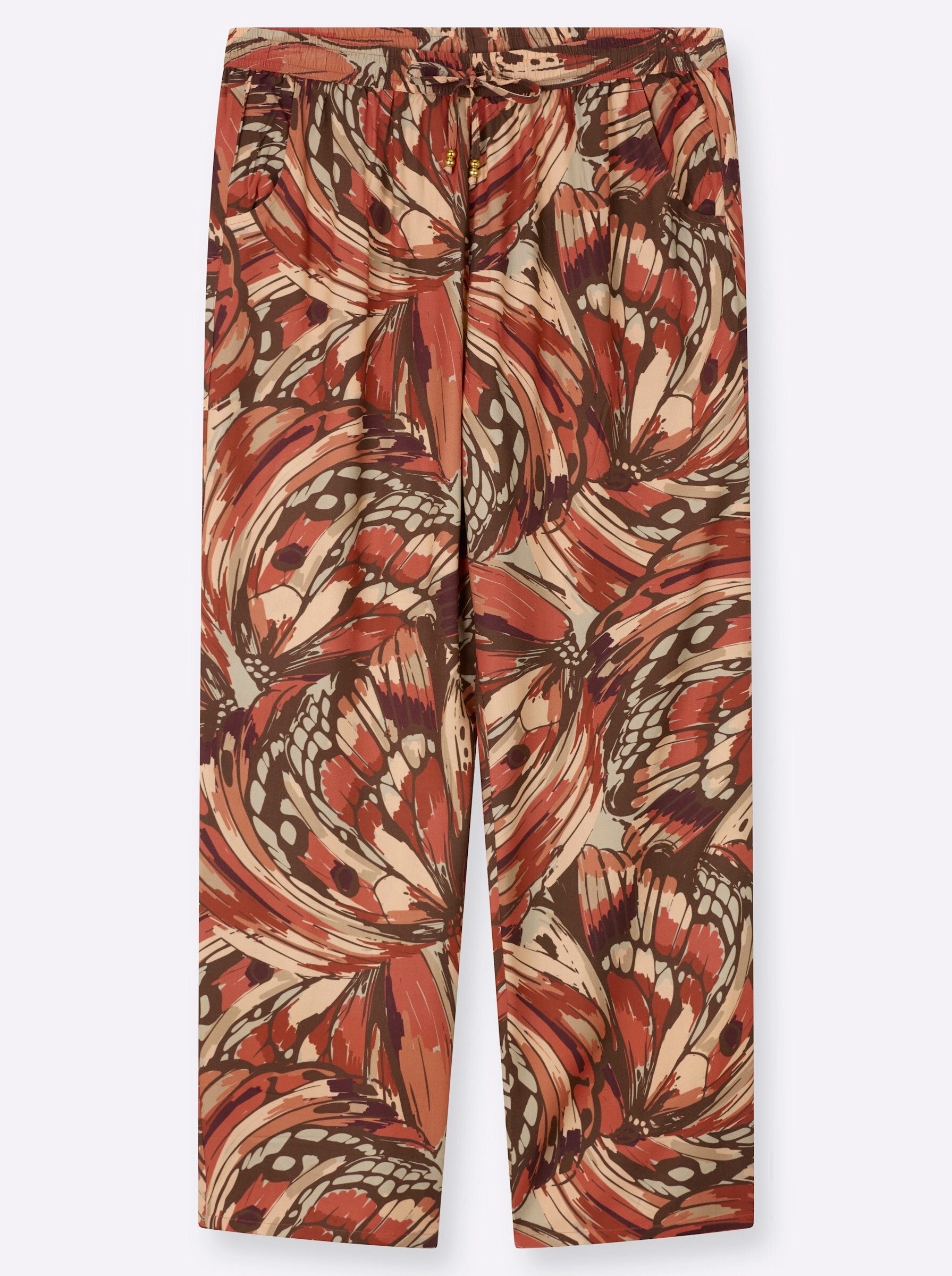 Sheego Jerseyhose Hose lang erhöht