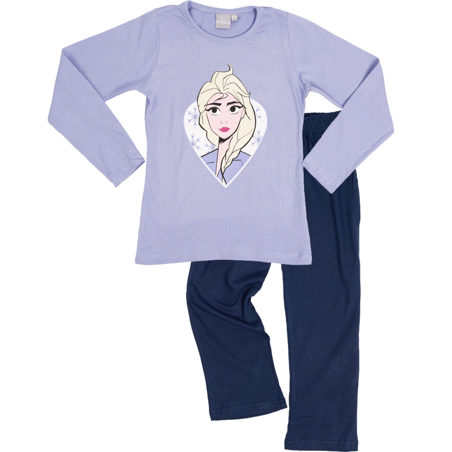 United Schlafanzug Disney Lila/Blau Labels® Eiskönigin Set Die Schlafanzug Frozen – Langarm