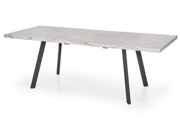 designimpex Esstisch Design Esstisch HAD-111 Marmor - Schwarz matt ausziehbar Tisch