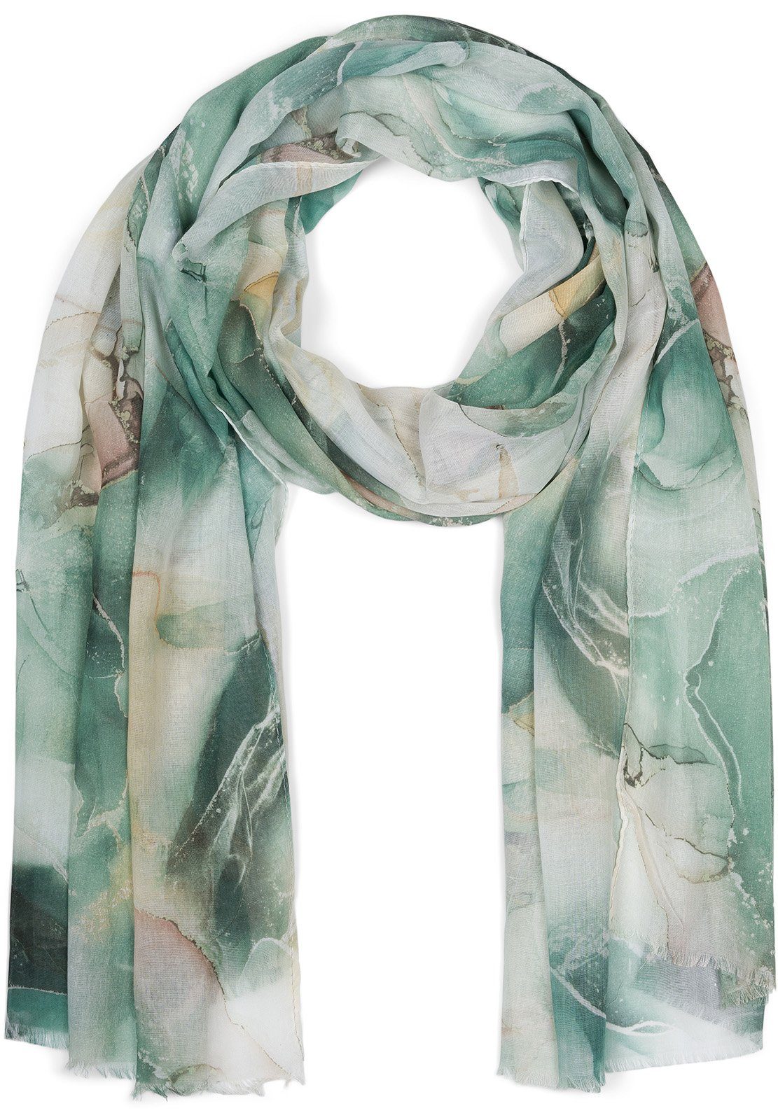 styleBREAKER Modeschal Schal mit Marmor Muster, (1-St) günstig online kaufen