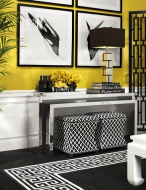Casa Padrino Beistelltisch Luxus Konsolen 2er Set - Konsolen Tisch Möbel