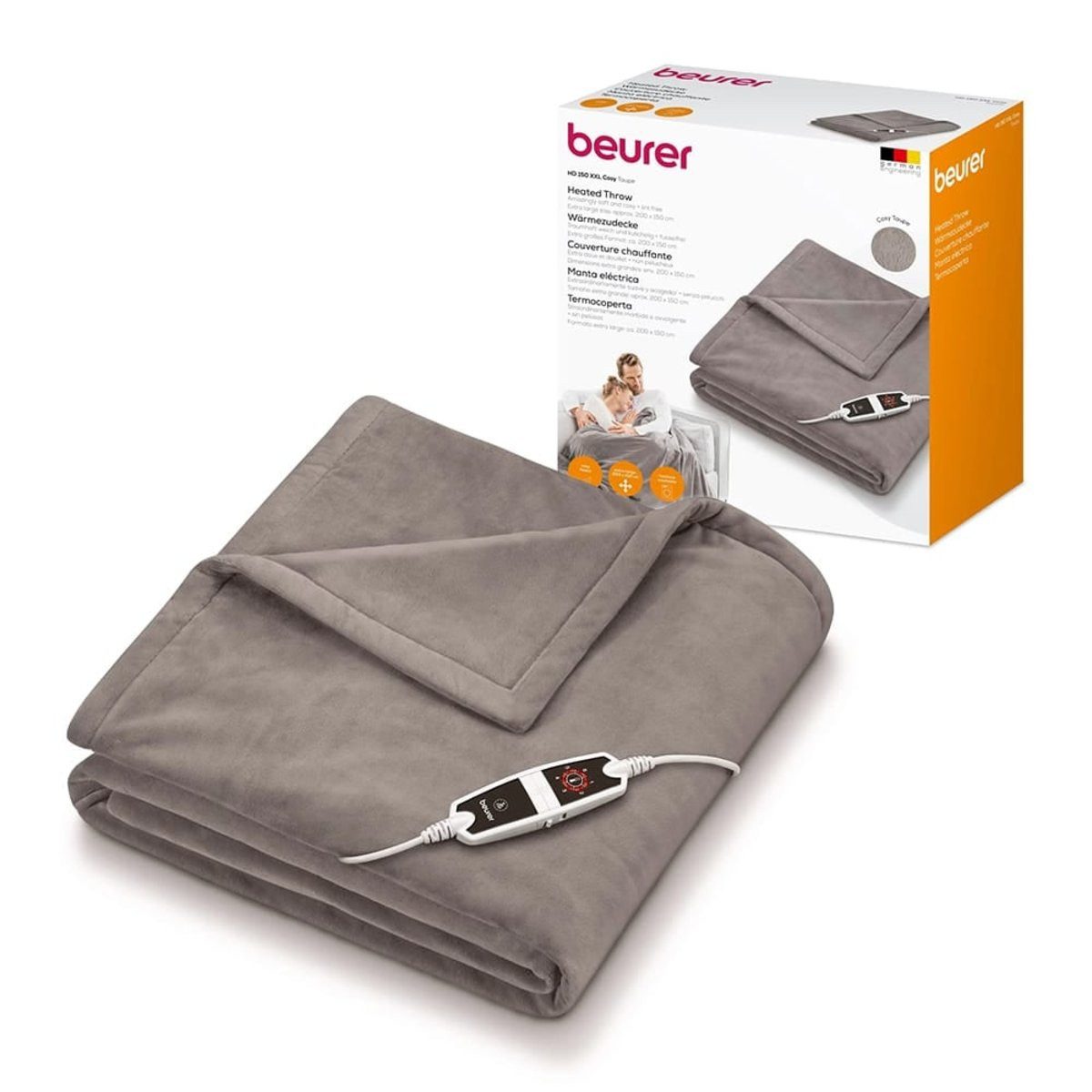 BEURER Heizdecke Beurer Heizdecke braun HD150 XXL Cosy Taupe