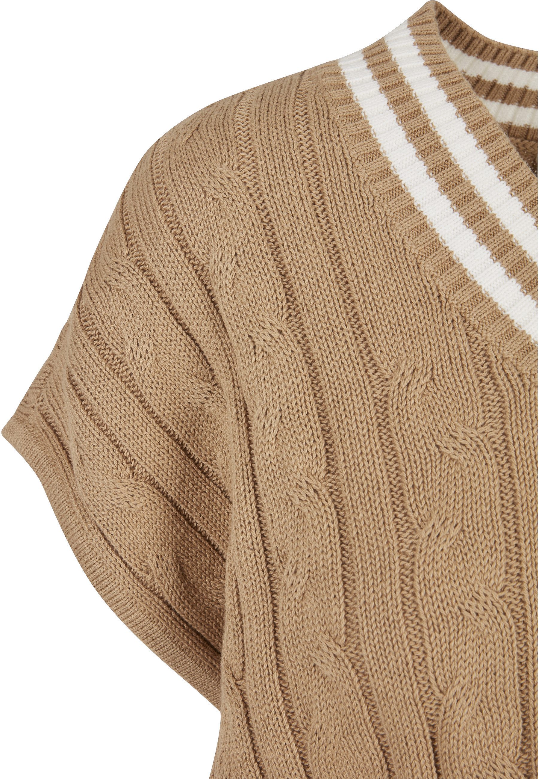 URBAN CLASSICS Sweatshirt Urban Classics Damen Ladies Cropped Knit College günstig online kaufen