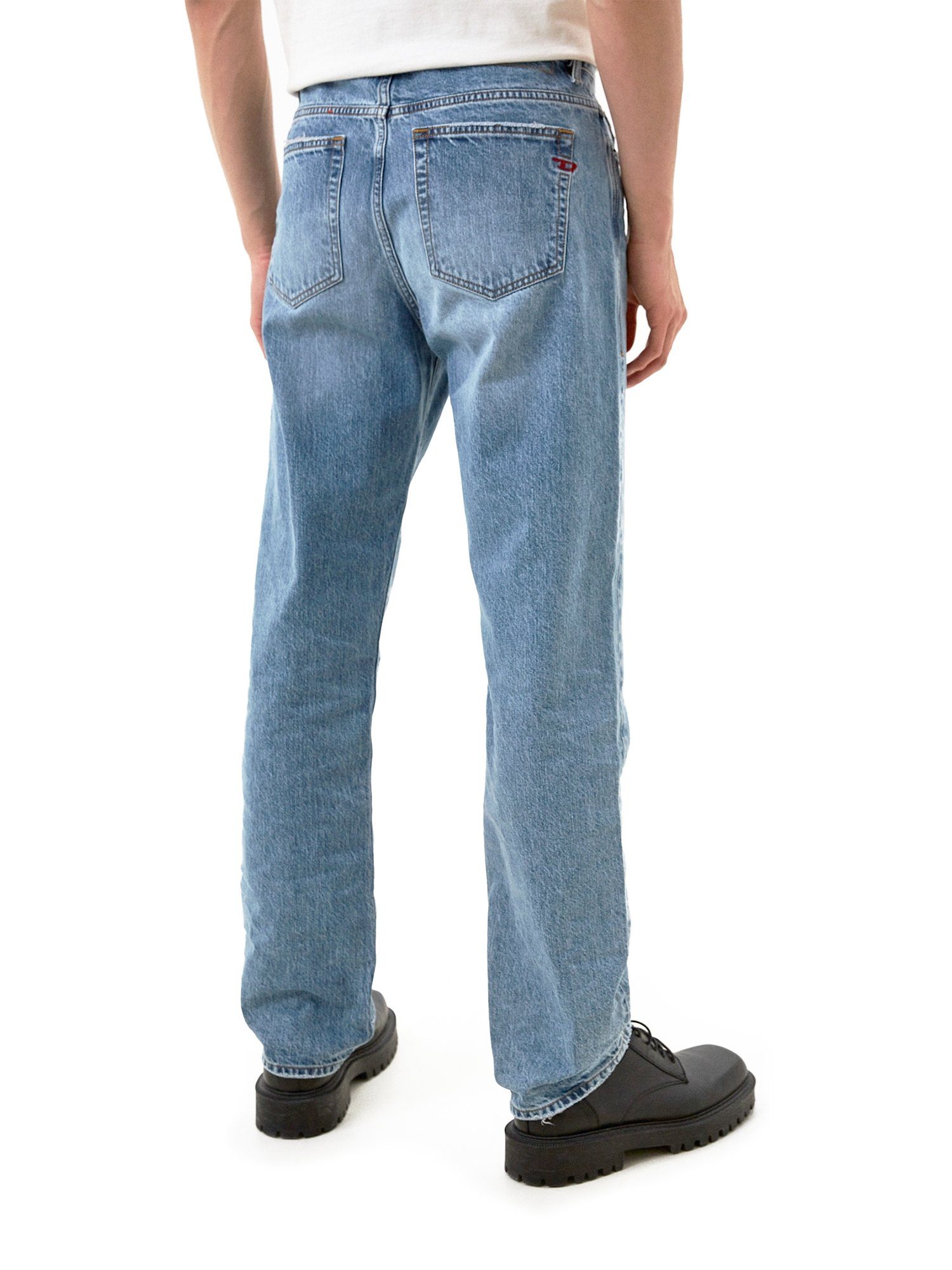 Straight-Jeans D-Viker Diesel Hellblaue Regular 09C66 - Hose Vintage