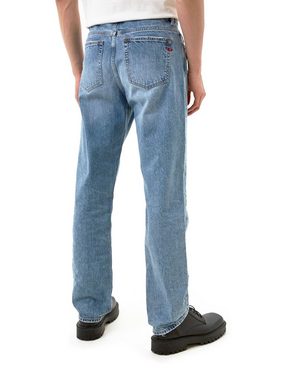 Diesel Straight-Jeans Hellblaue Regular Vintage Hose - D-Viker 09C66