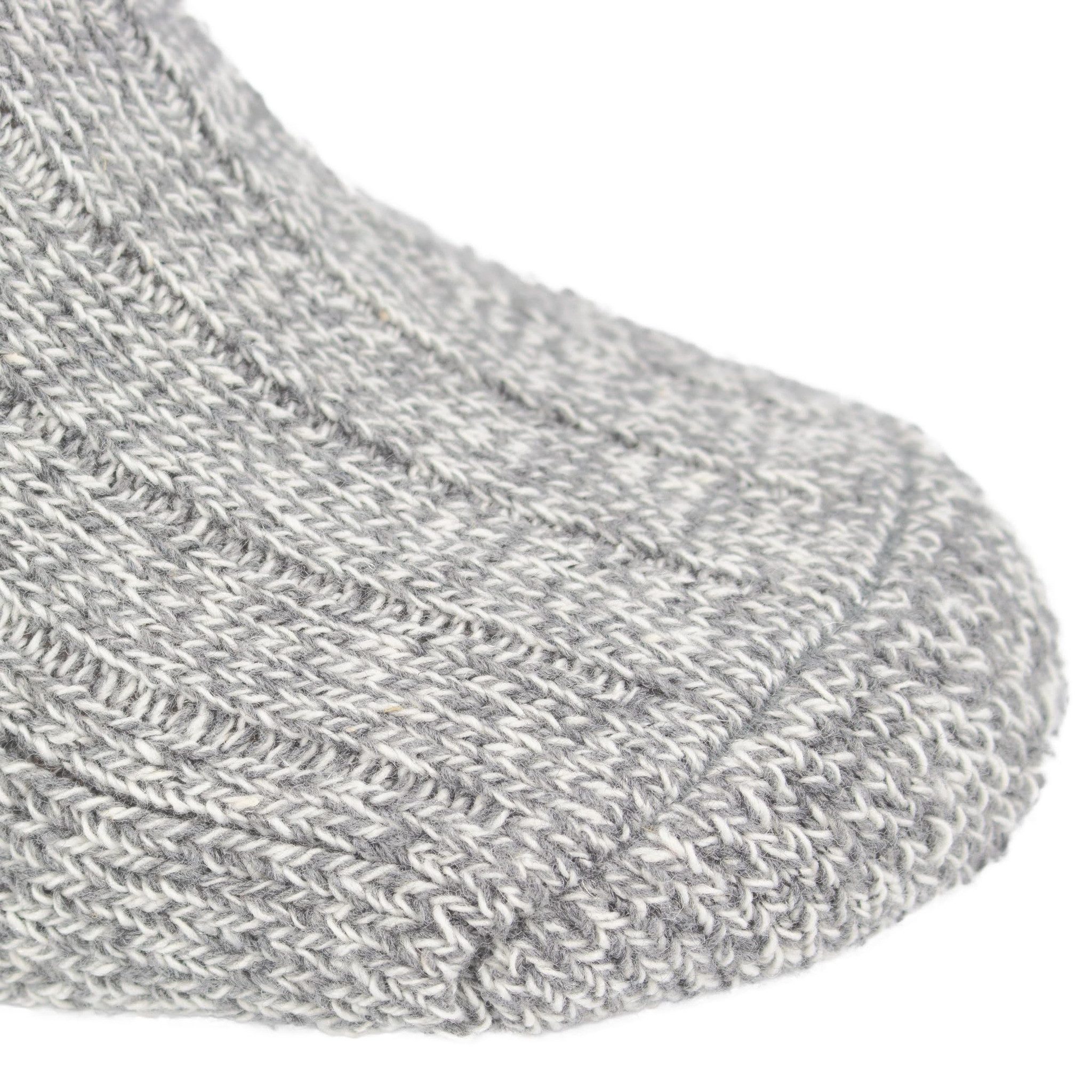Black Snake Norwegersocken Warme Wollsocken mit Frotteesohle im Grobstrick für Damen und Herren (Socken-Set, 6-Paar, Grau 43/46) dicke Wintersocken in melierter – Bild 3 von 4