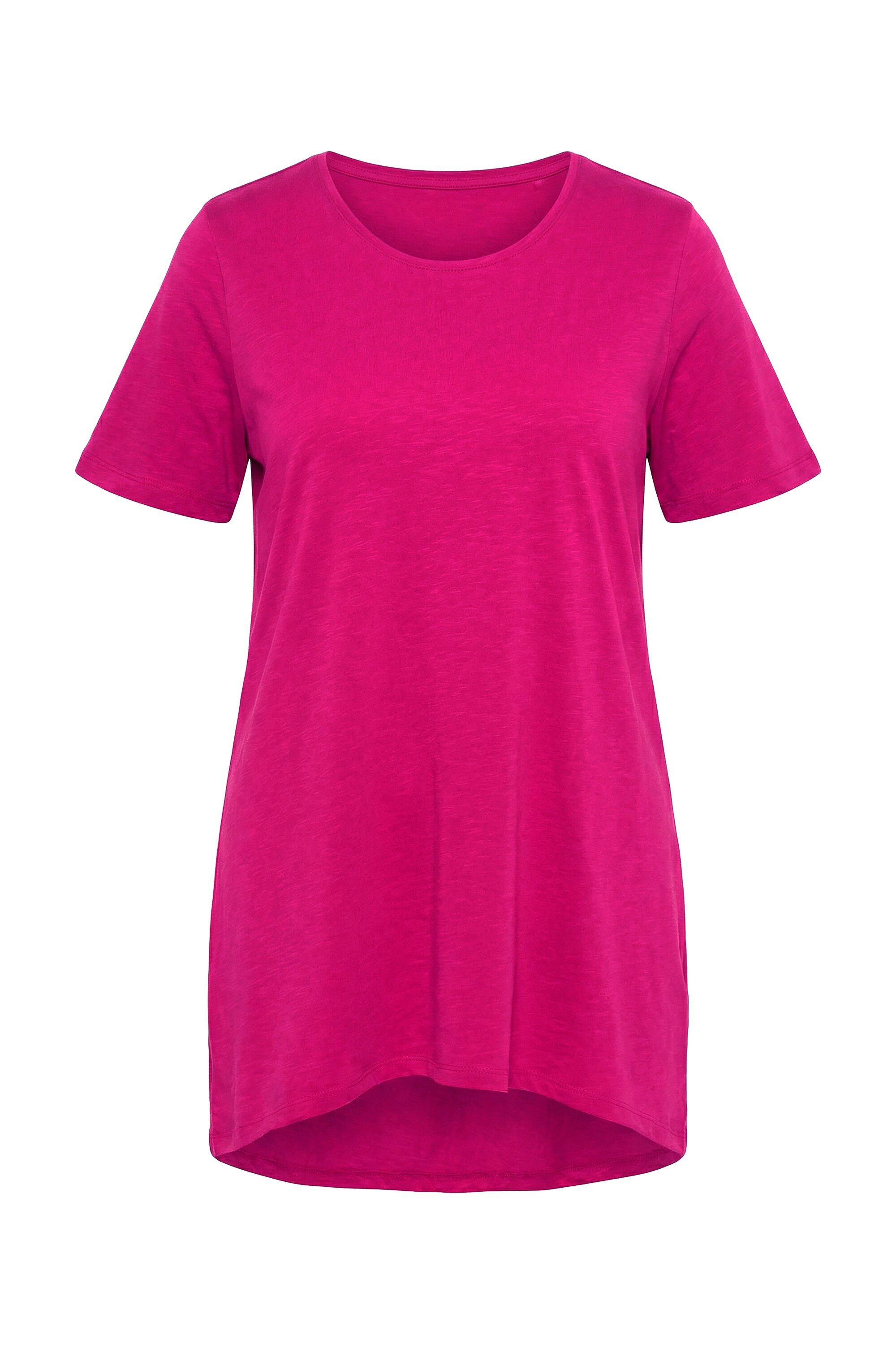 Angel of Style T-Shirt Longshirt Rundhals Halbarm gerundeter Saum günstig online kaufen