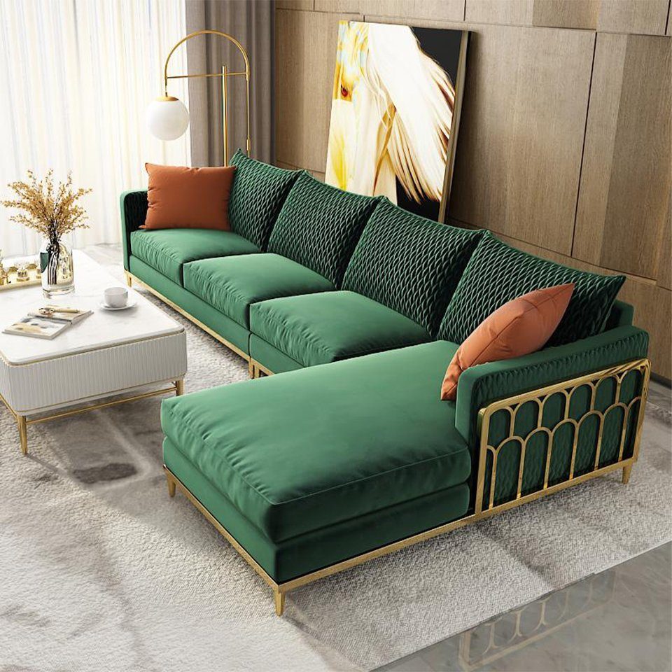 JVmoebel Ecksofa Ecksofa Stoff LForm Couch Design Polster Eck Modern, Made in Europe