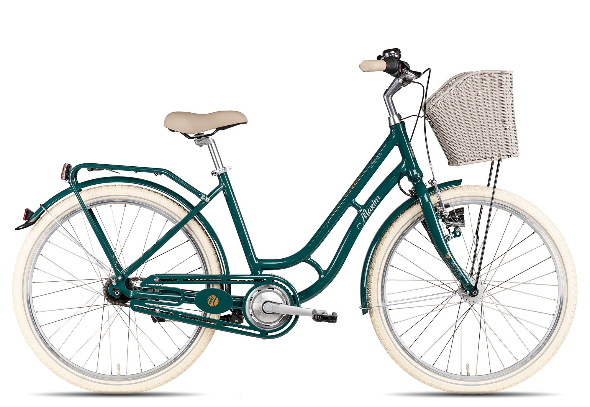 Maxim Cityrad Anno 1902 26 Wave, 7 Gang Shimano Nexus 7 SG-C3001 Rücktritt Schaltwerk, Nabenschaltung Rücktritt, Nabenschaltung Rücktritt grün