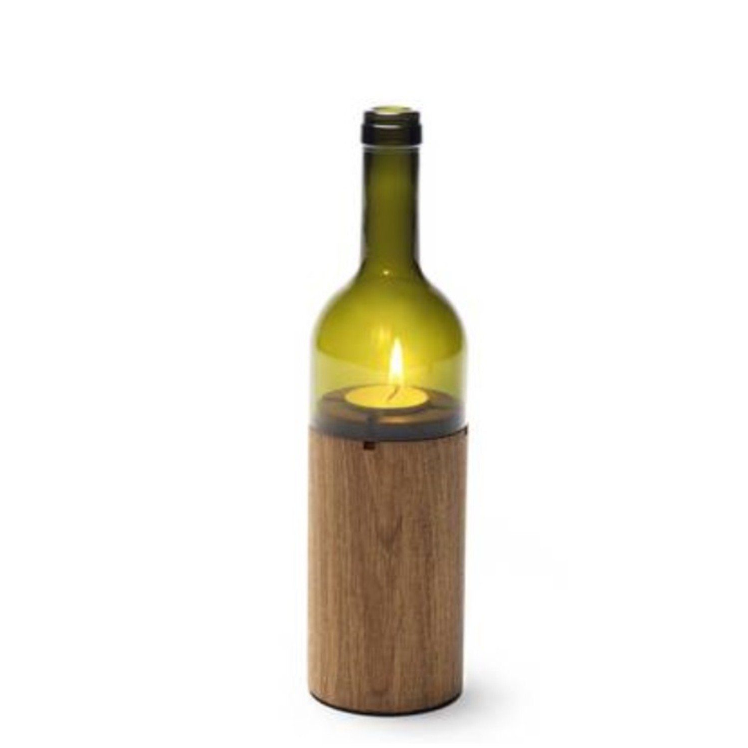 Teelichthalter Windlicht Weinlicht grün 40058G