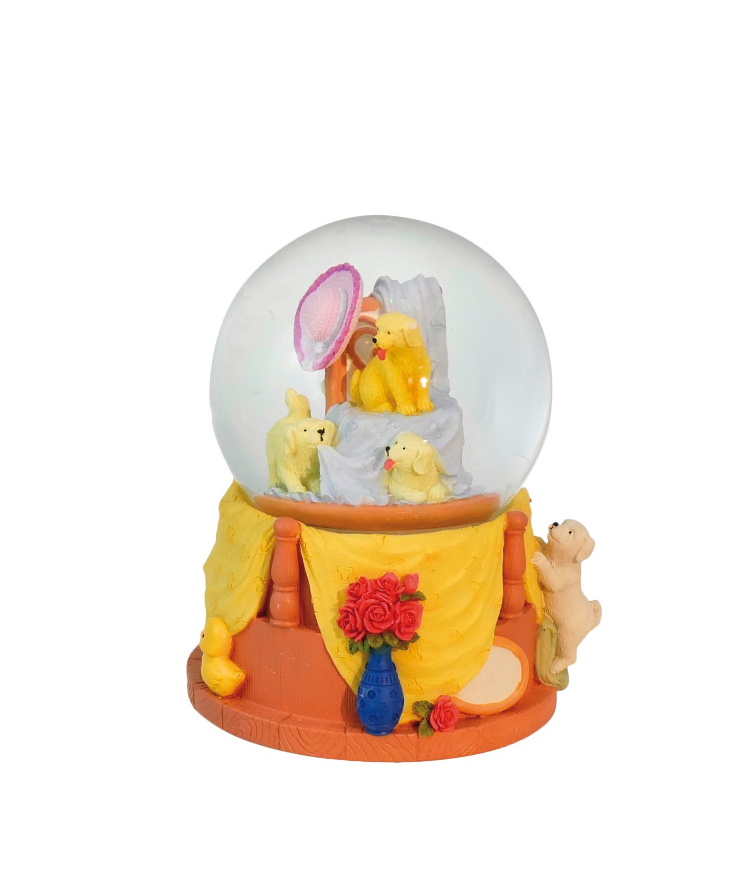 Musicboxworld Spieluhr Spieluhr Glitzerkugel Hunde