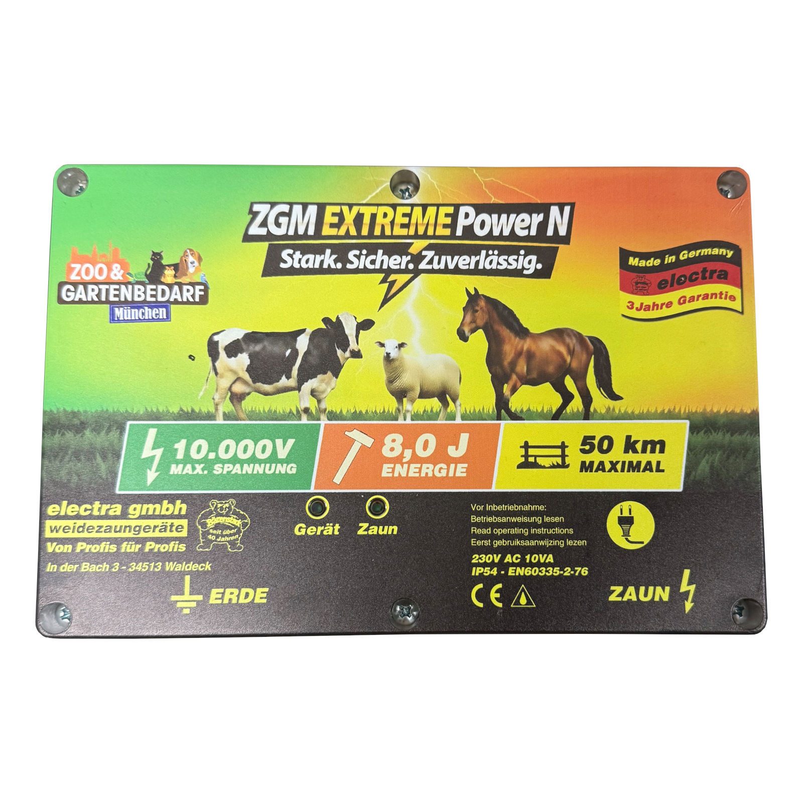 electra gmbh Weidezaungerät Electra Elektrozaungerät Extreme Power N, 230V AC, Maximale Leistun...