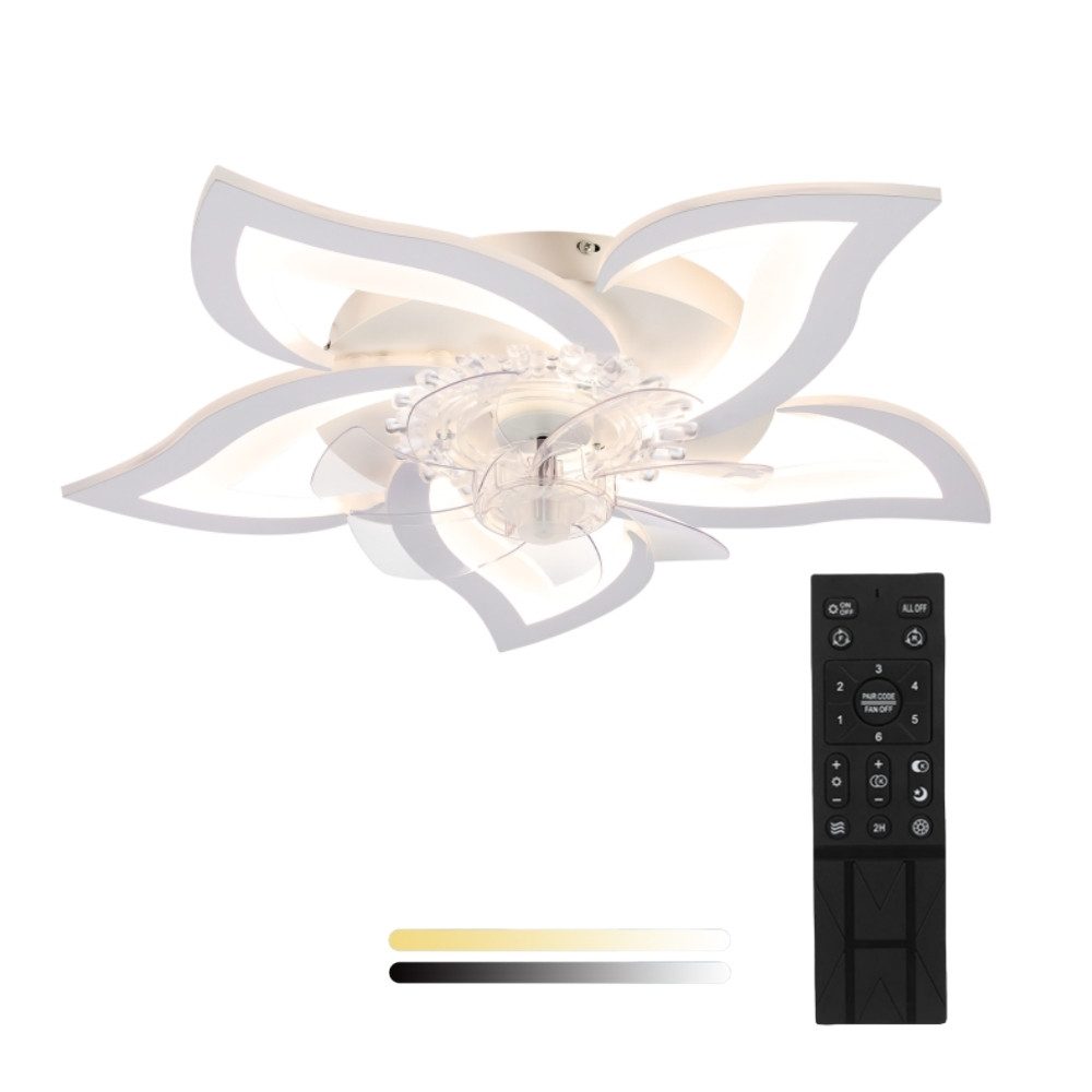 OULENBIYAR Deckenleuchte LED Leise Deckenventilator Mit günstig online kaufen