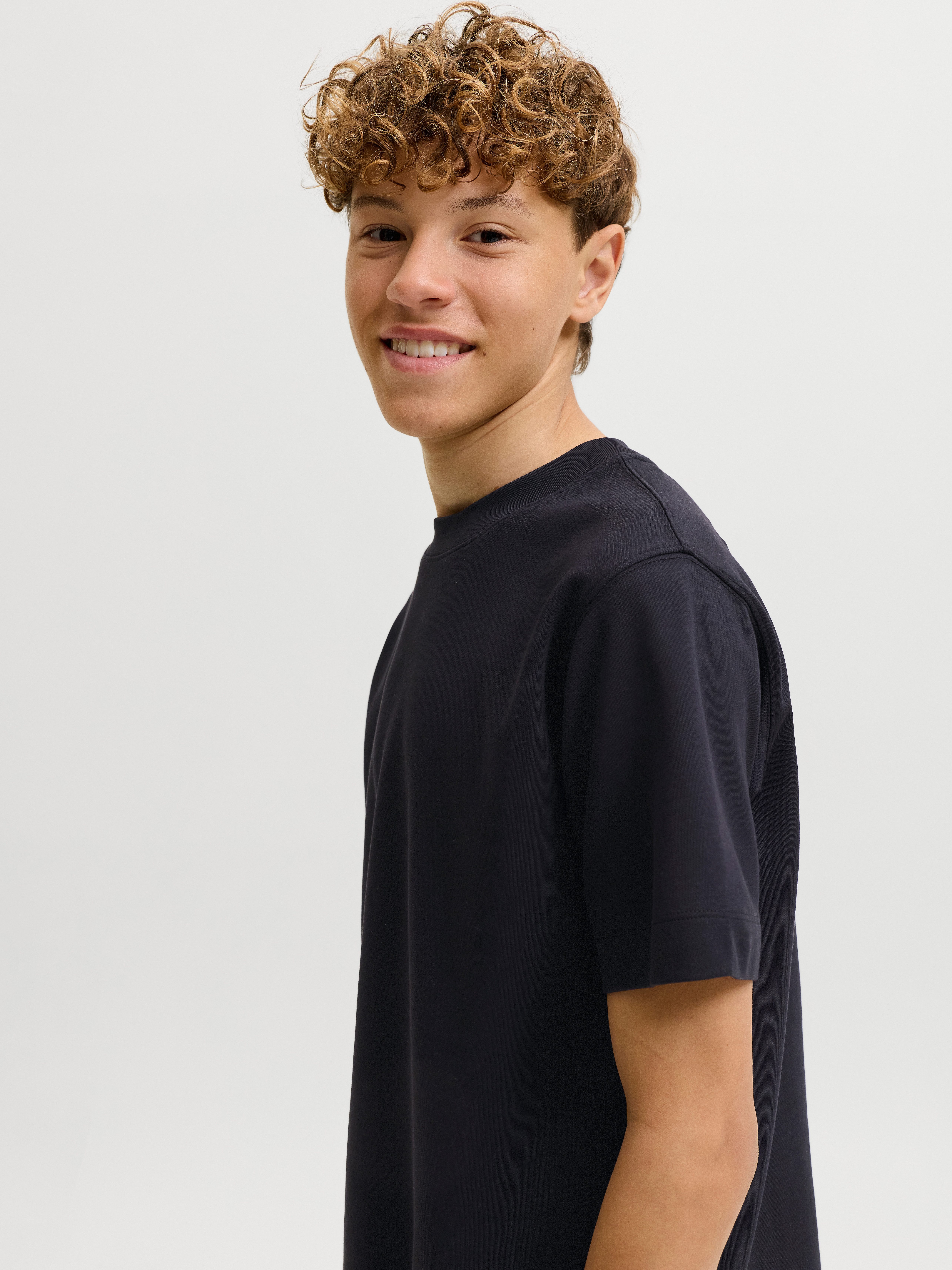 Jack & Jones Junior Rundhalsshirt JJEBARRON TEE SS O-NECK NOOS JNR Baumwollmischung, relaxed fit – Bild 2 von 5